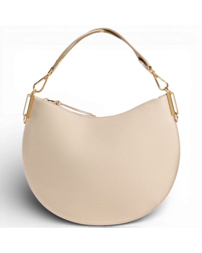 Coccinelle Sunup Medium Woman Sandshell/Seagrass Leather Handbag