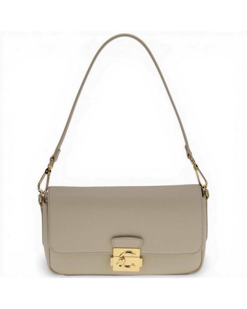 Coccinelle Handbag C-Me Lock Bag Women Sandshell Leather Granata