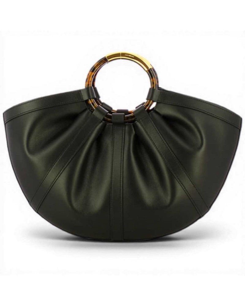 Borsa Shell Donna Nero in Pelle