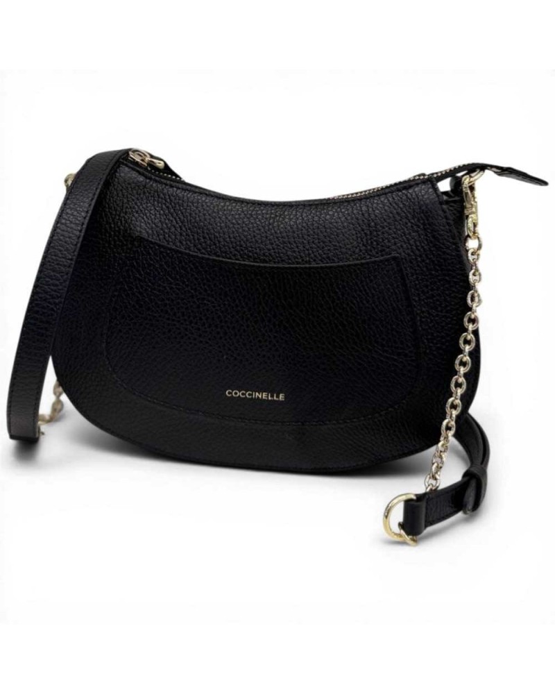 Coccinelle Hobo C-Easy Woman Noir handbag in Granata leather