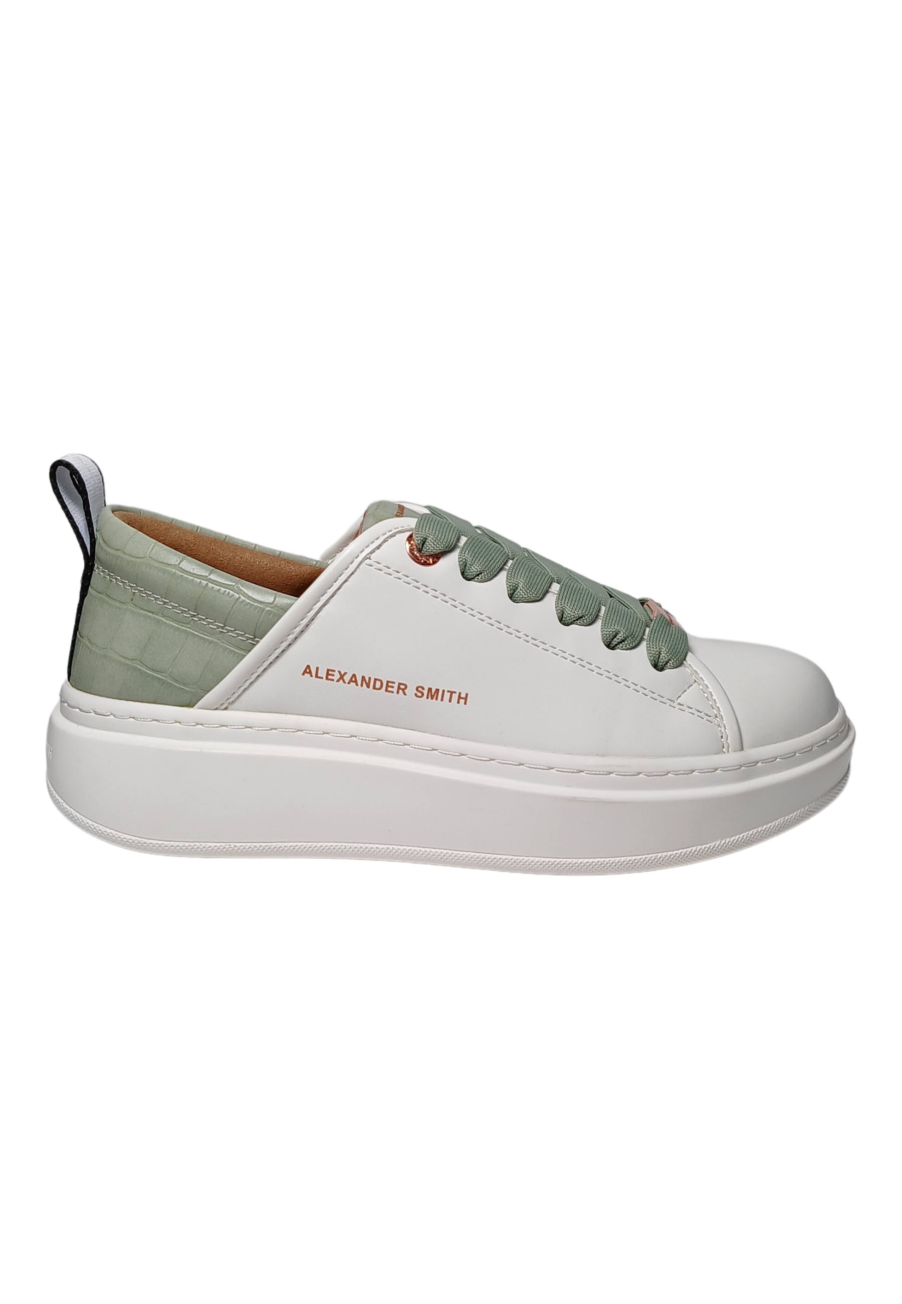 Alexander Smith Women's Shoes  Eco-wembley Woman-white Light Green In White