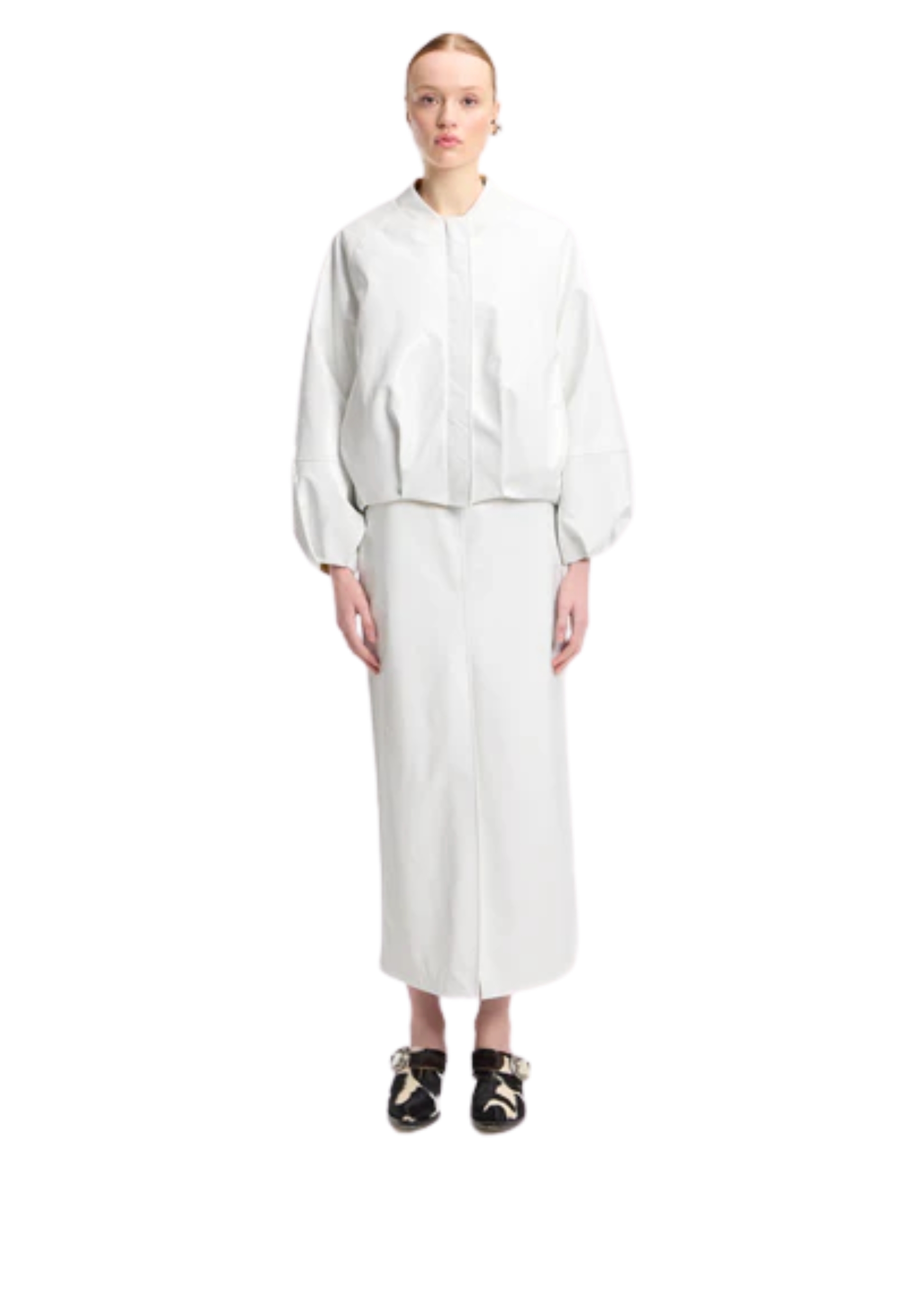 Weili Zheng Bomber Woman  In Vinyl In White