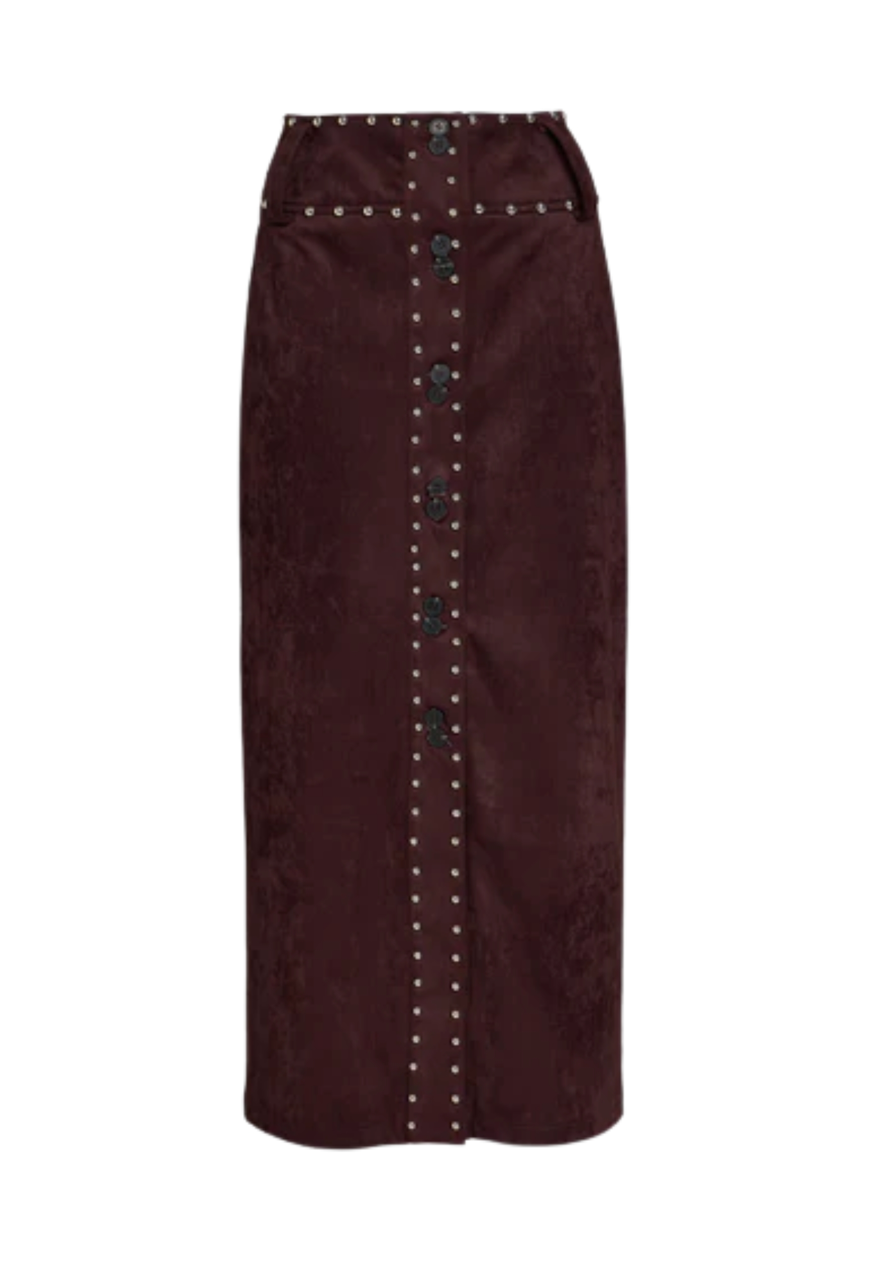 Women's skirt Weili Zheng in suede with studs