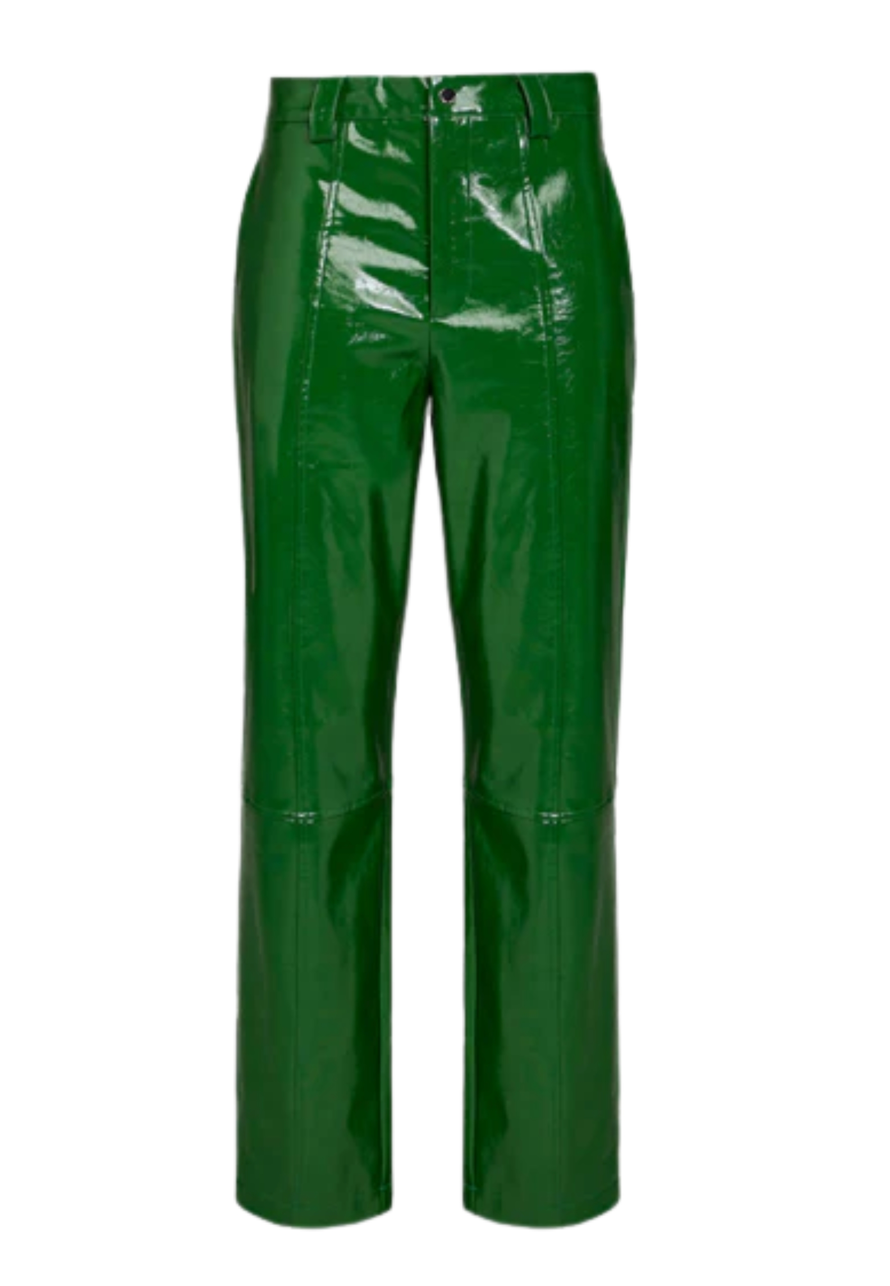Weili Zheng Women's Trousers  In Vinyl In Green