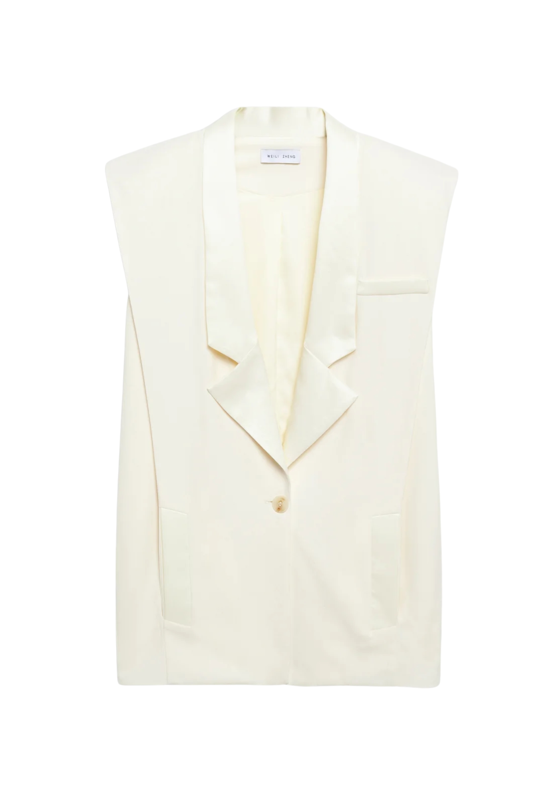maxi gilet in gabardina Weili Zheng