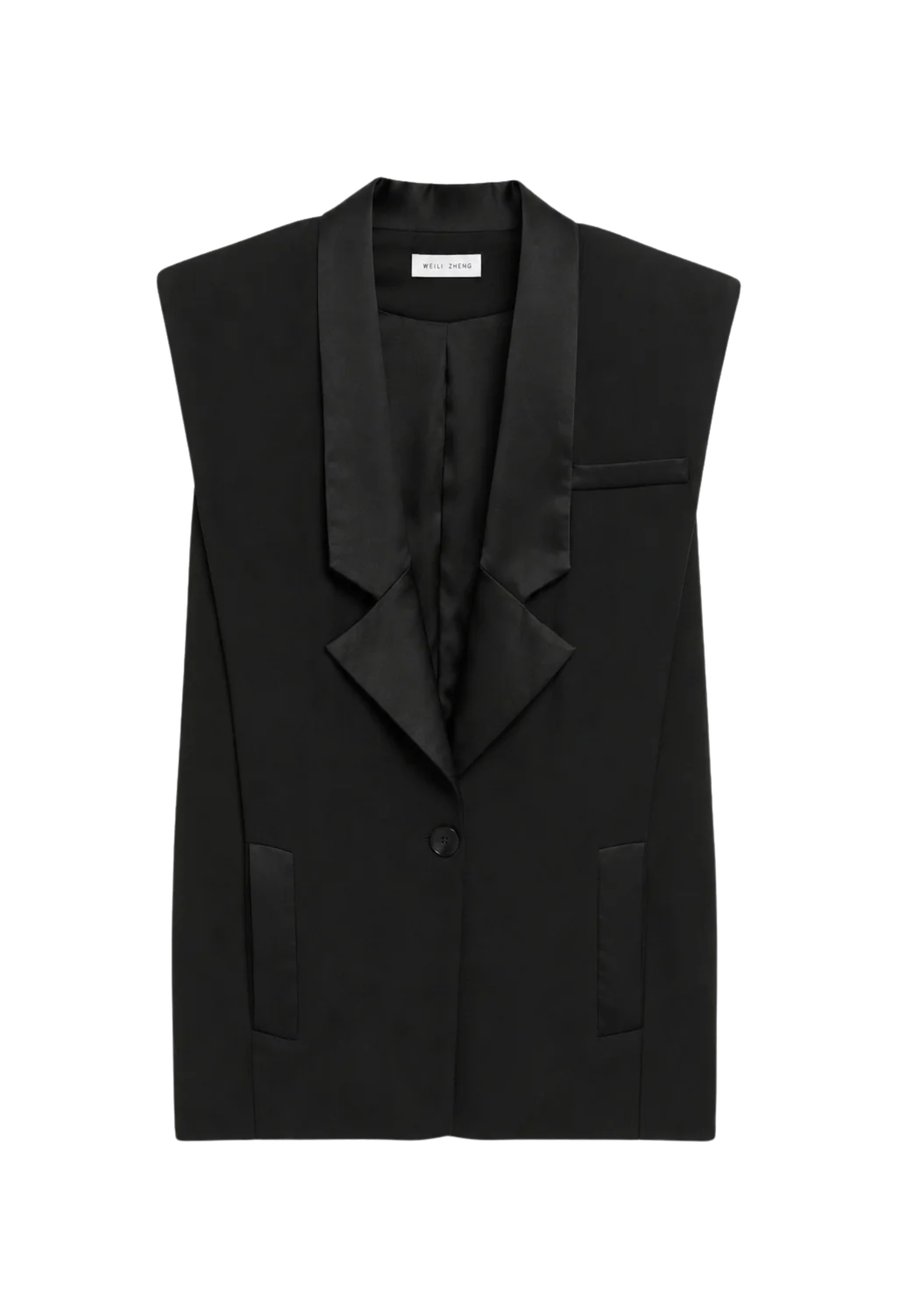 maxi gilet in gabardina Weili Zheng