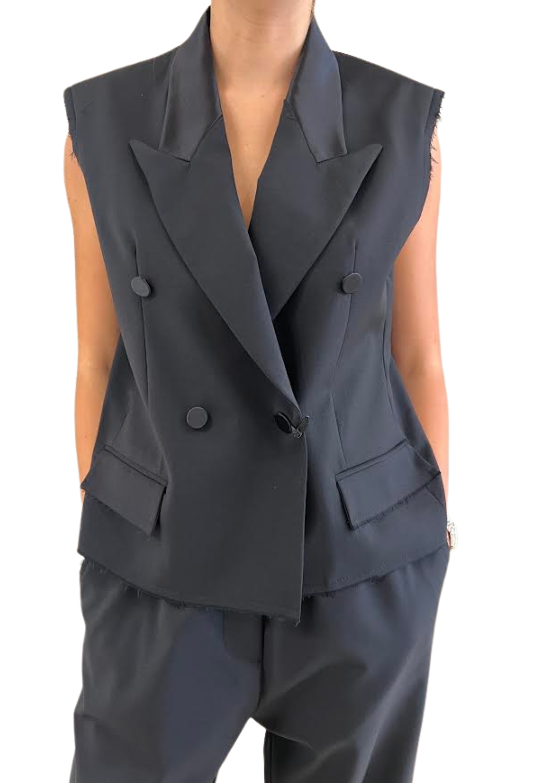 Marsēm Women's Vest Marsem Doublepet In Black