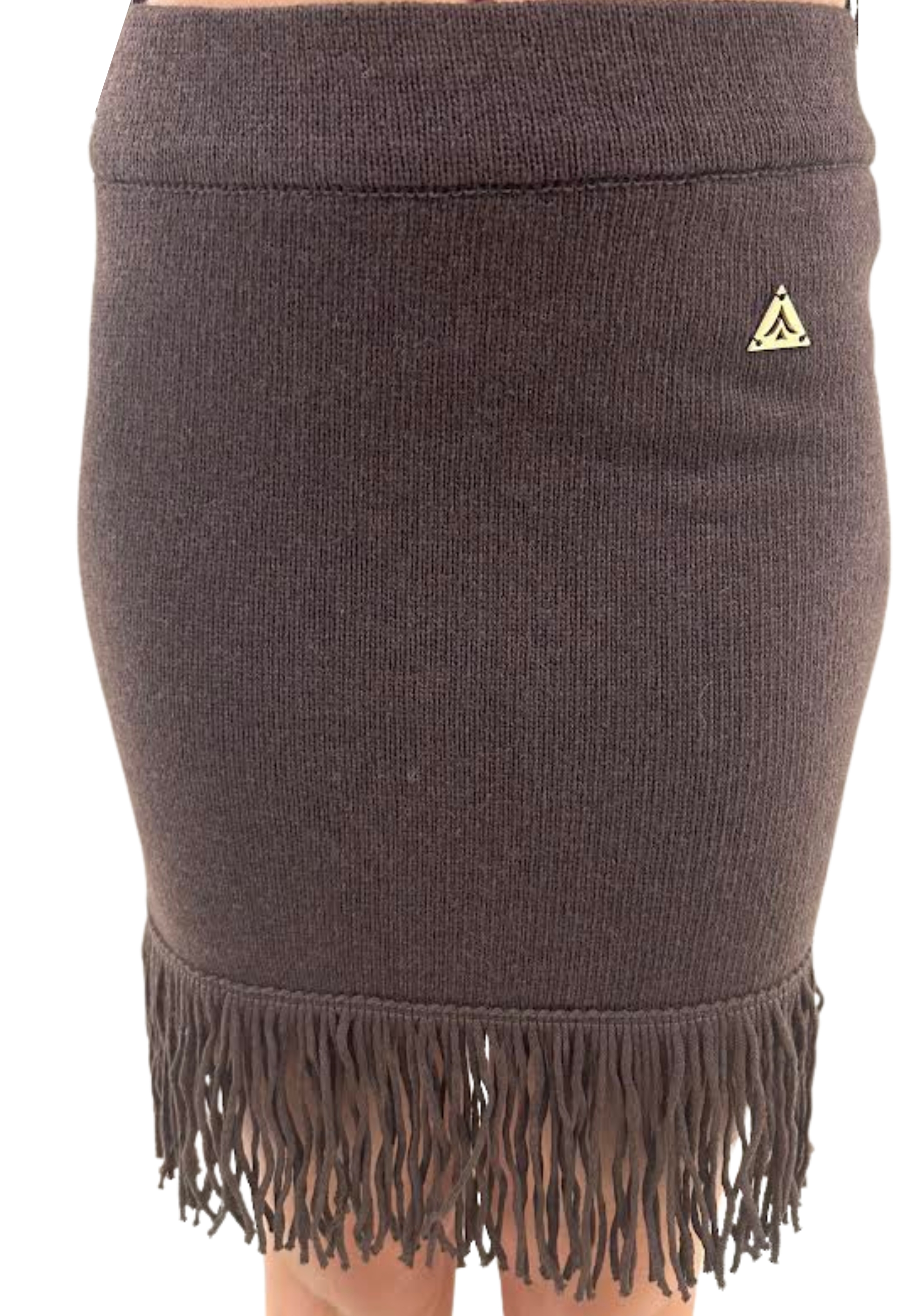 Akep Miniskirt Woman Frange In Brown
