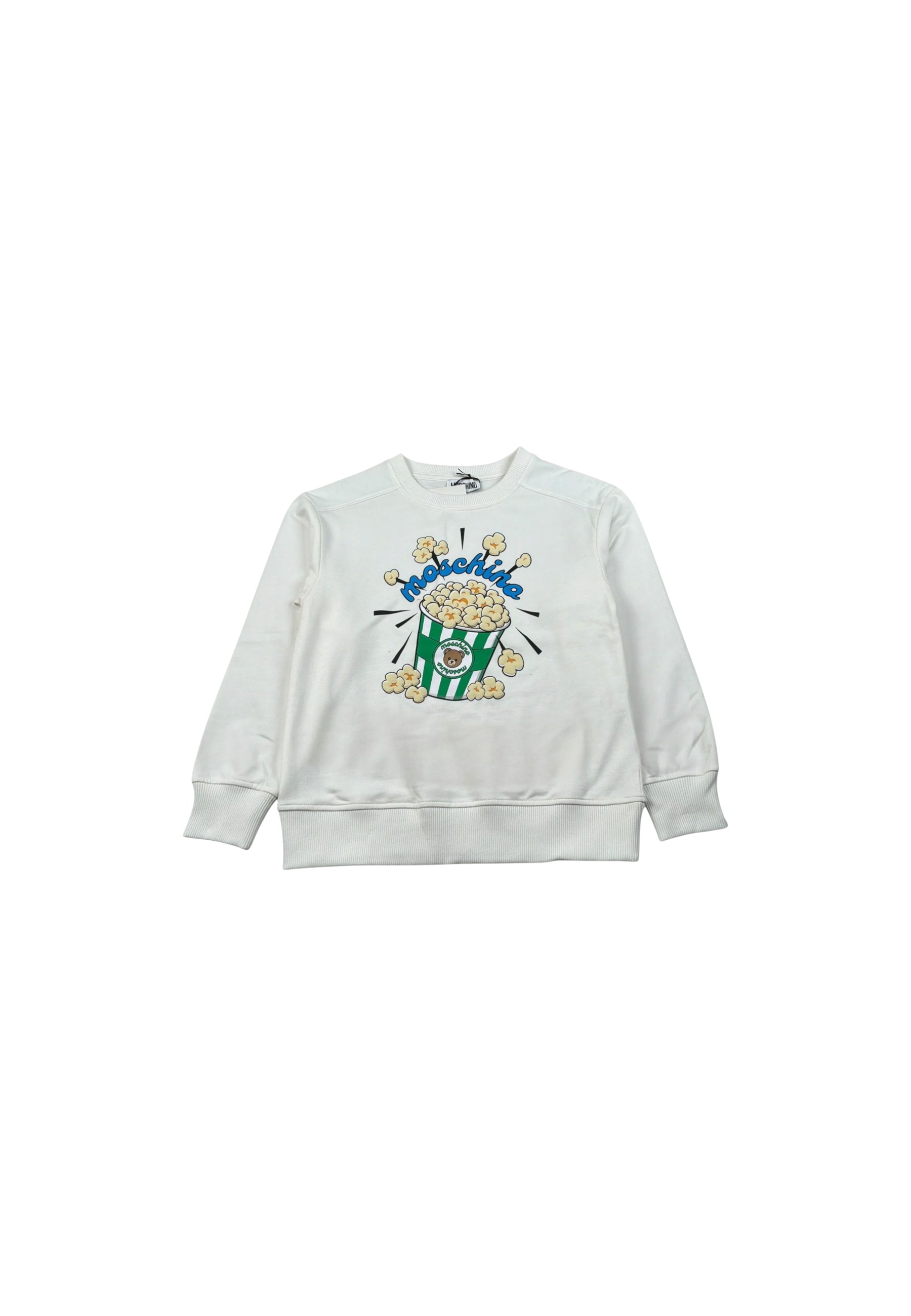 Sweat-shirt bebe fille Moschino HNF099_BIANCO