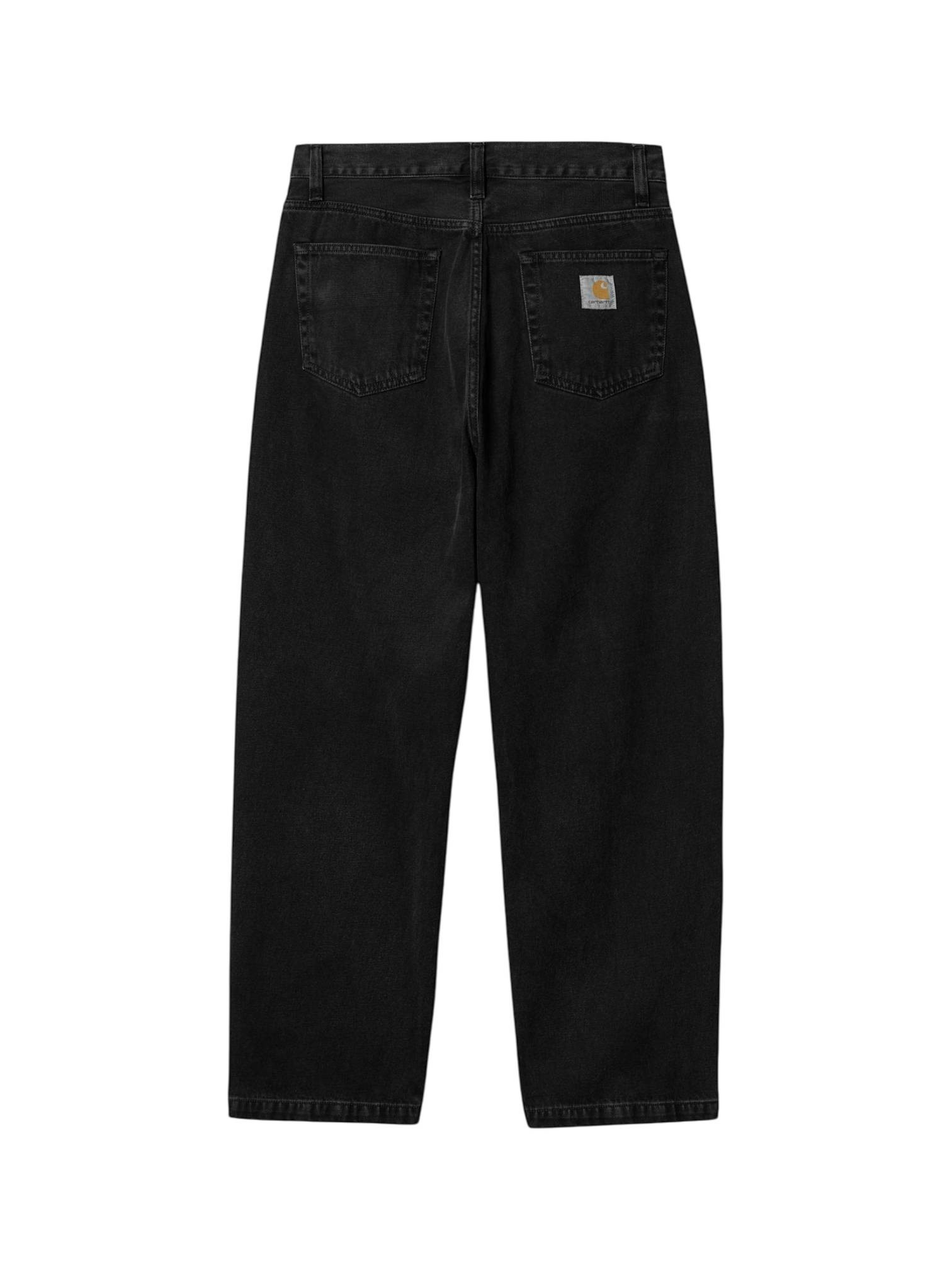 Carhartt Wip Landon broek jeans brede been - Zwarte steen gewassen