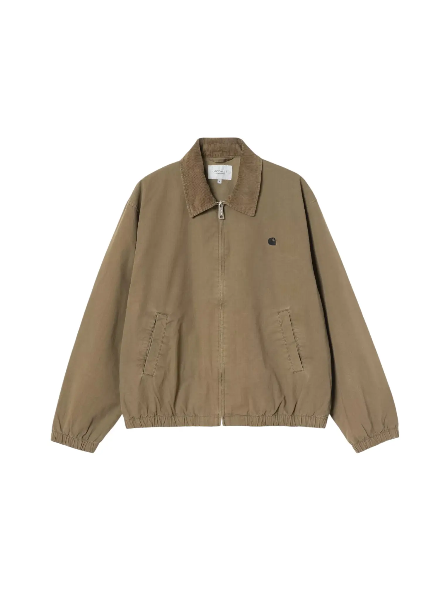 Carhartt Wip Madison Ripstop Jas Lichtgewicht Jas met Velvet Collar - Donkere Beuk / Zwarte kledingstuk geverfd