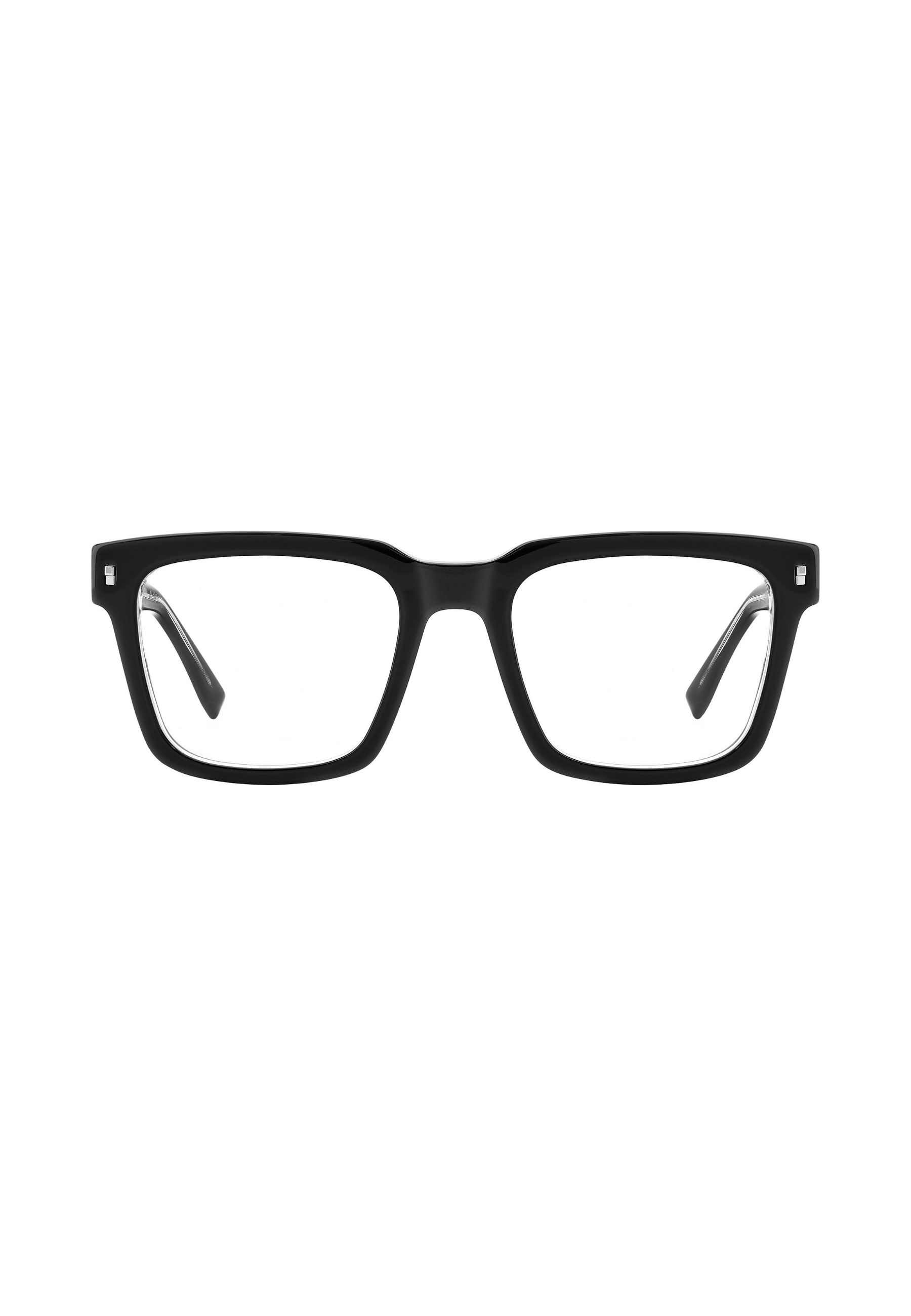 Dsquared2 Herren Dsquared2 ICON 0013 7C5 Optische Fassungen Acetat Kristall/Schwarz  Quadratisch