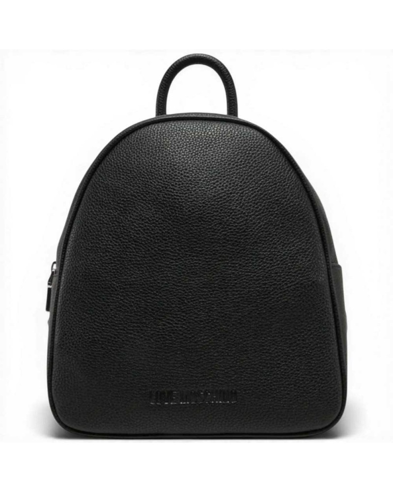 Love Moschino Grs Women's Black and Silver Rucksack in Eco-leather