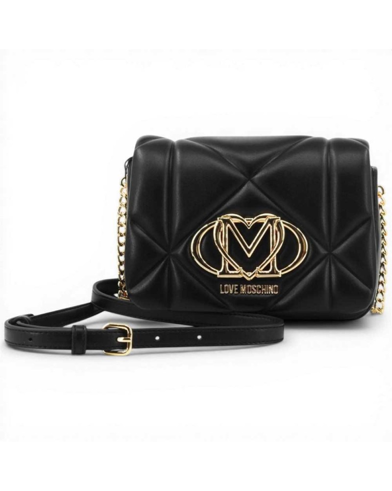 Borsa a tracolla Embossed Heart Donna Nero in Eco-pelle