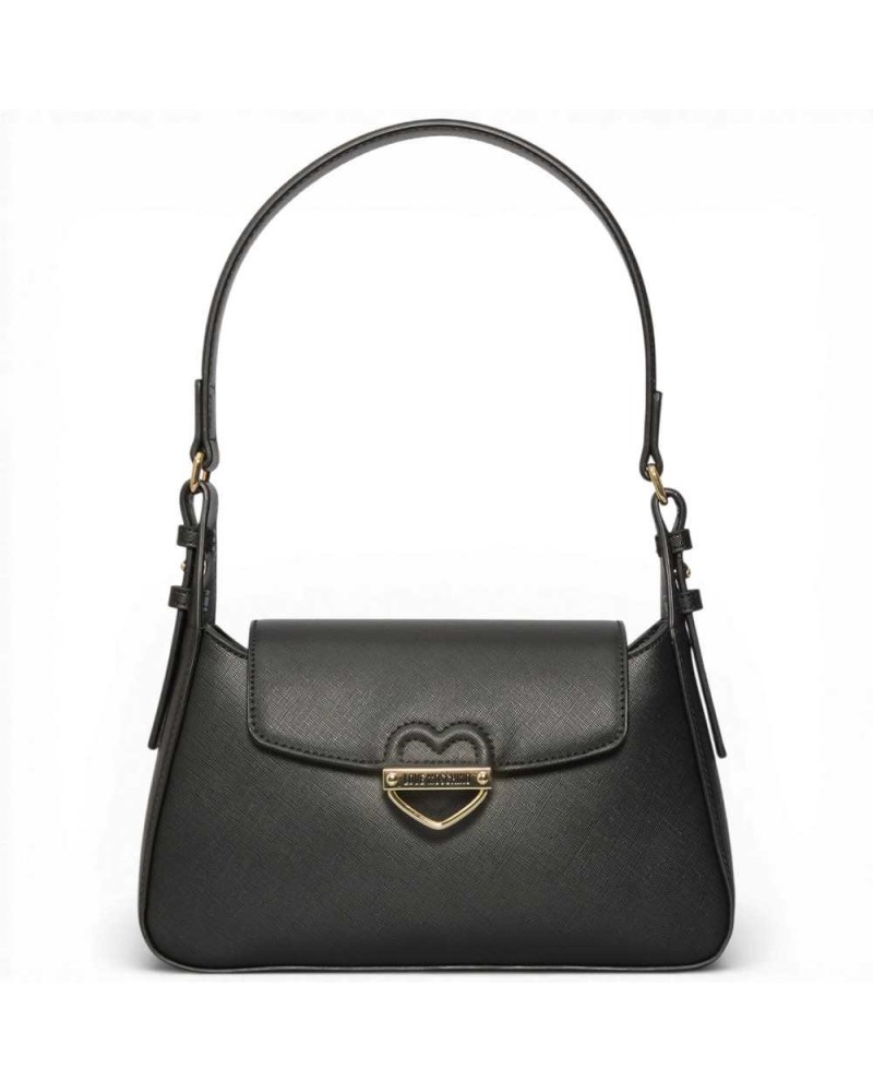 Love Moschino Sac d'achat Zip noir pour femme logo en cuir mince