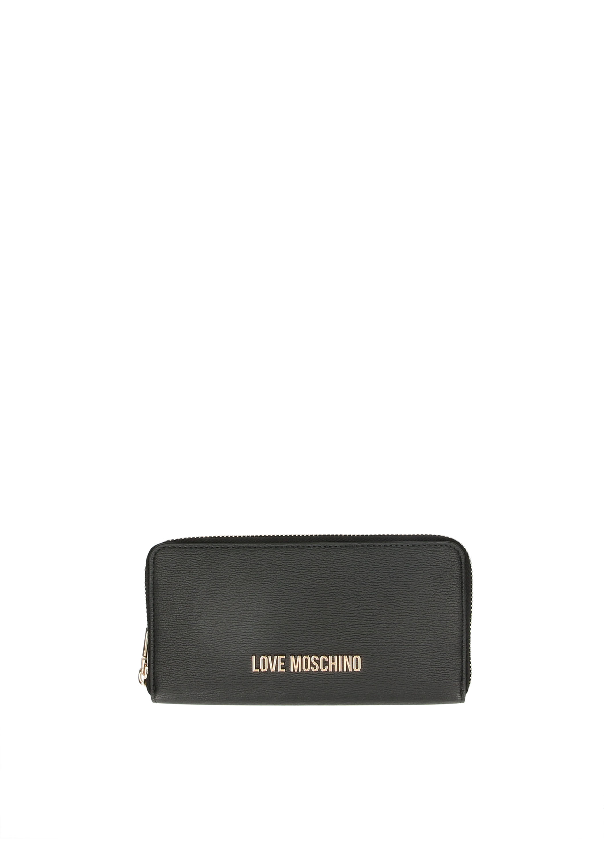Love Moschino Logo Zip-around Wallet In Black