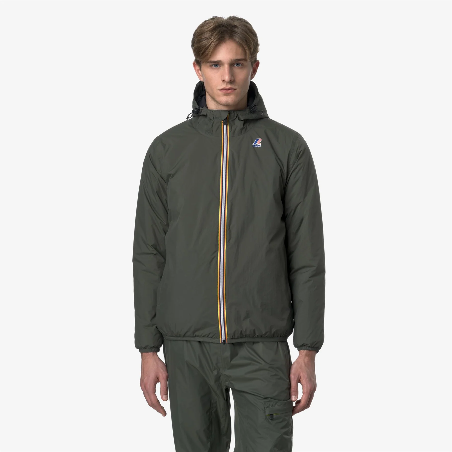 K-way Men's Vest Intermedia Calda Unisex Green Dark With Recycled Materials K61273w In Green