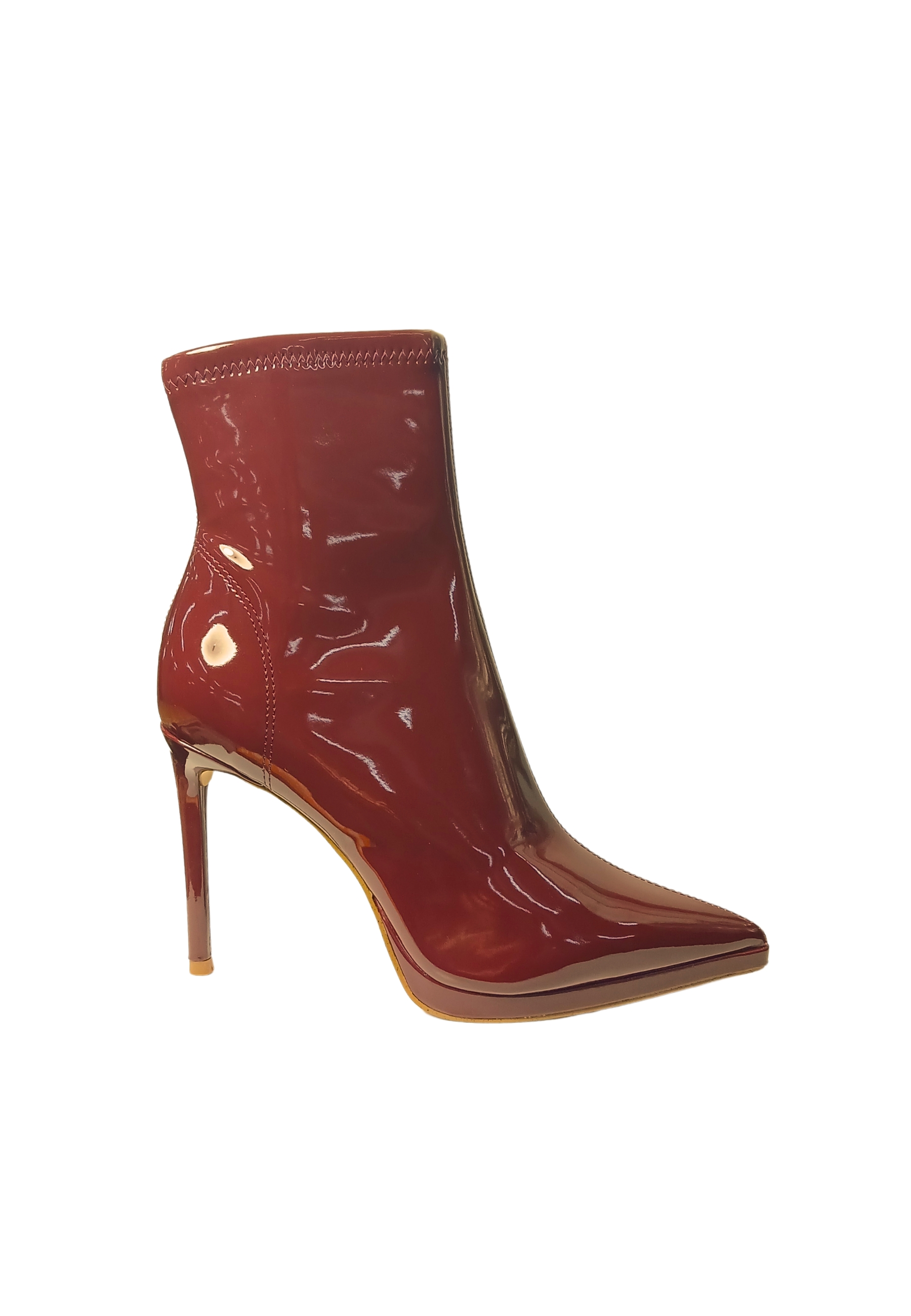 Women's Shoes Steve Madden Kaylani WNE Pat-Stivaletto in burgundy paint with heel
