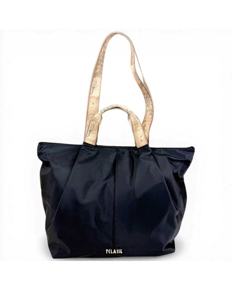 Borsa shopping Breeze Nylon Donna Nero in Tessuto
