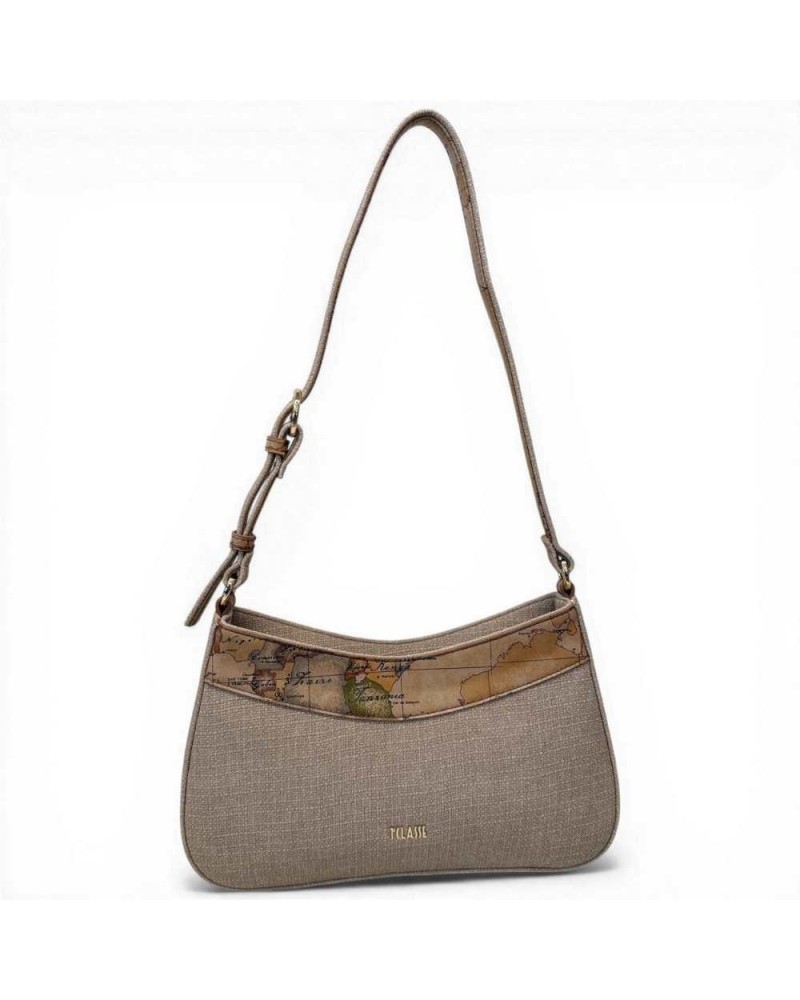 Alviero Martini Prima Classe Shoulder Bag Donna Sabbia Sandy Belt in Tessuto Geo Classic