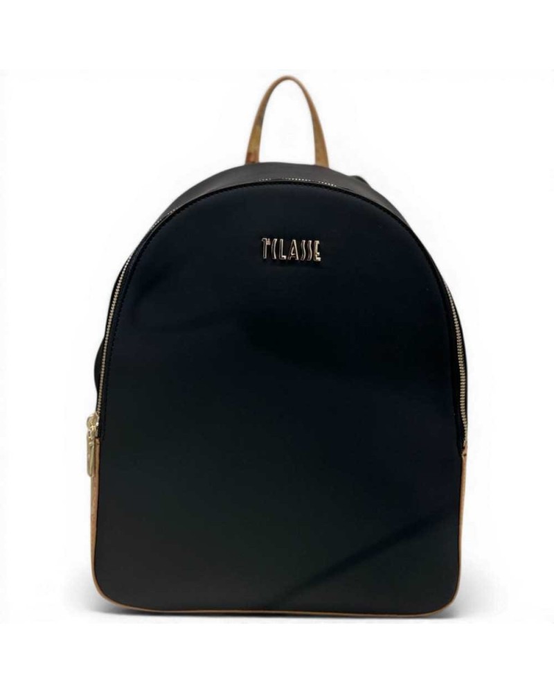 Zaino Monogram Donna Nero con Logo All-Over e Dettagli Geo Classic