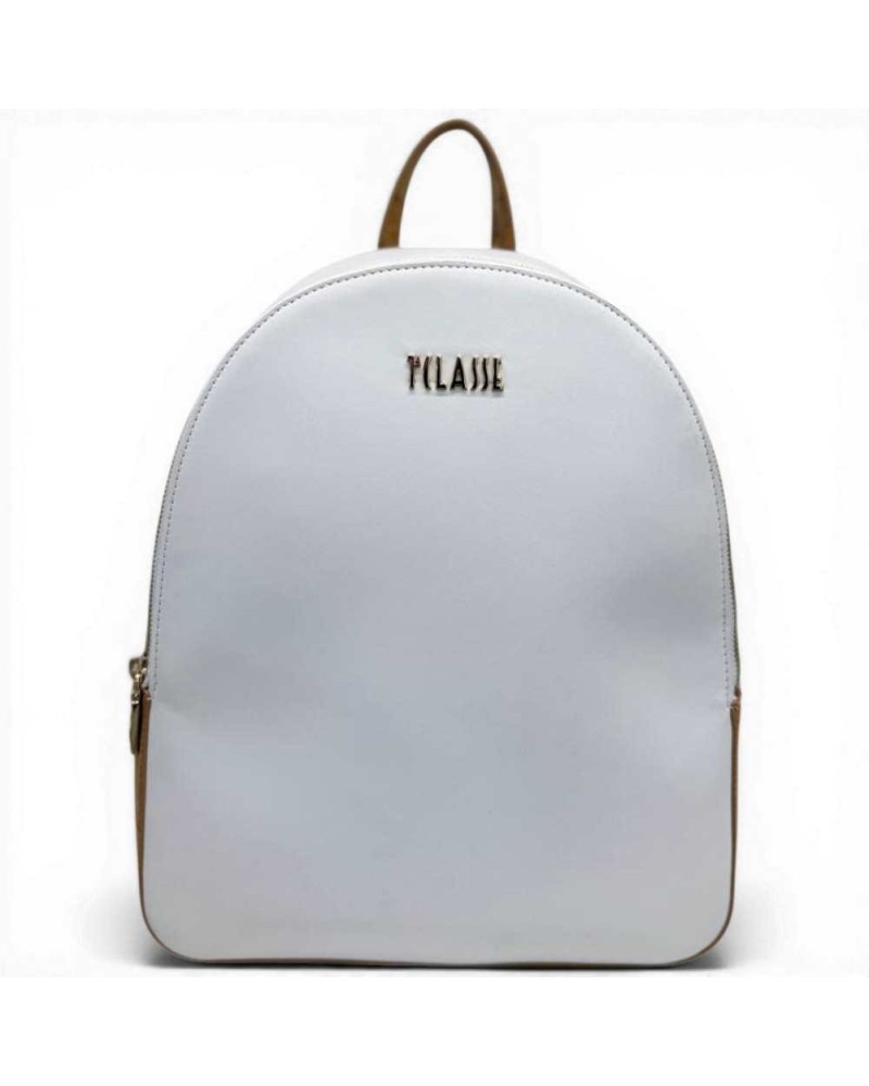 Zaino Monogram Donna Bianco con Logo All-Over e Dettagli Geo Classic