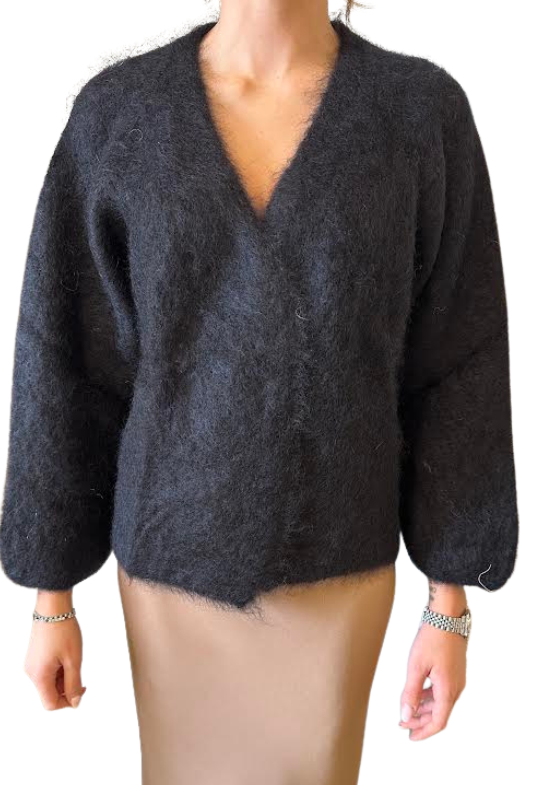 Dixie Cardigan Woman In Wool In Black