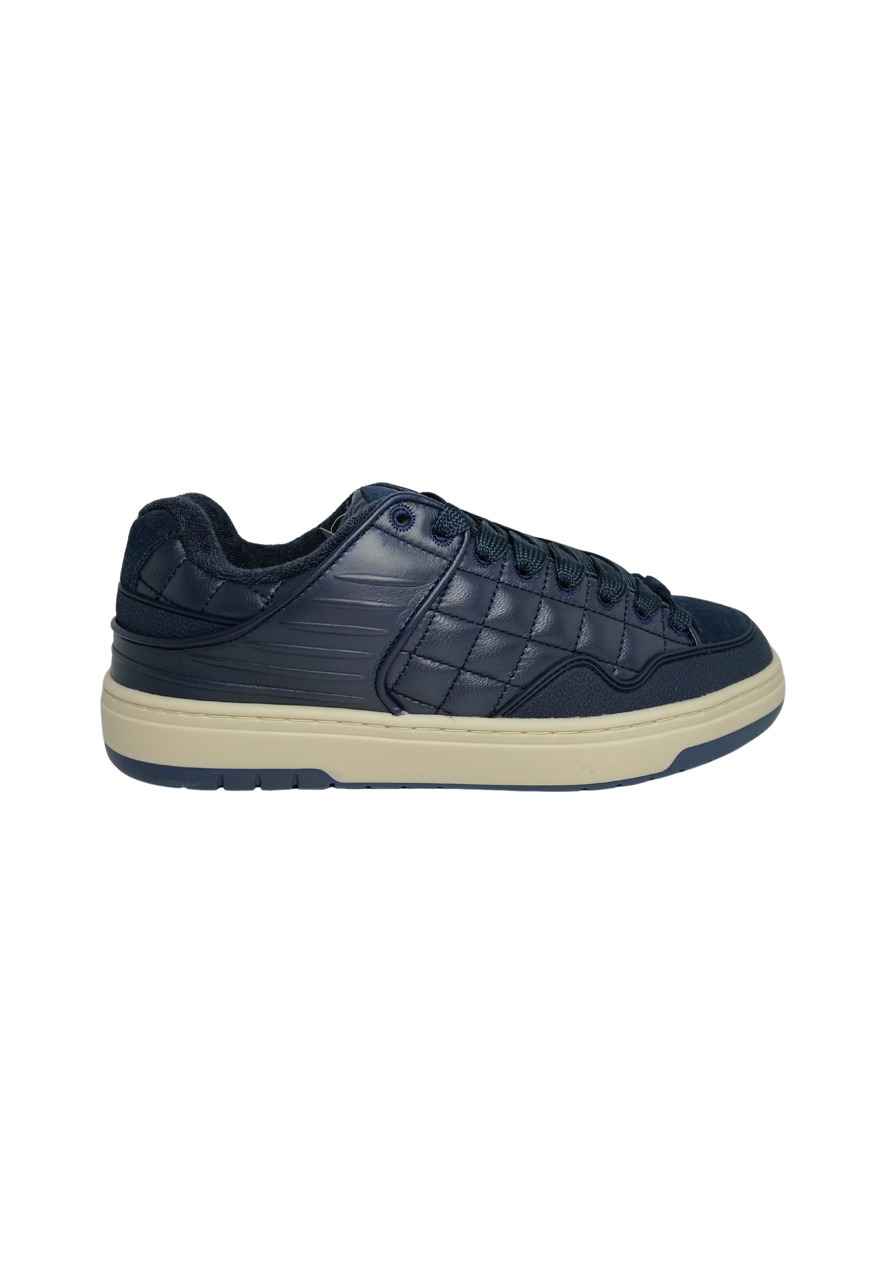 Date Shoes Men  Sneakers Skate Soft Leather Blue In Blue