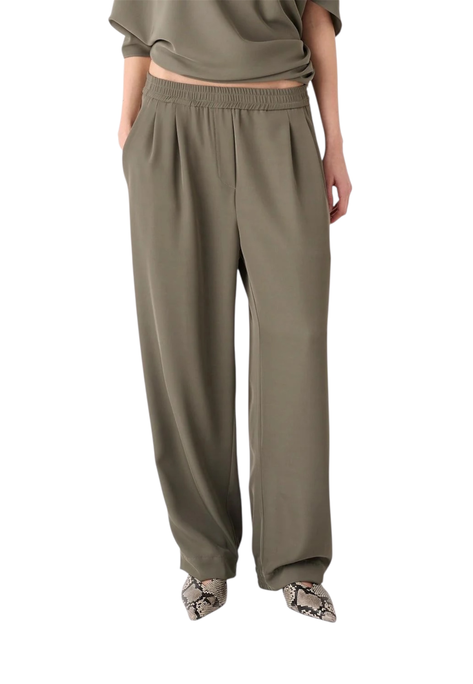 meimeij Damen Ballonhose Meimeij mit koulisse, green