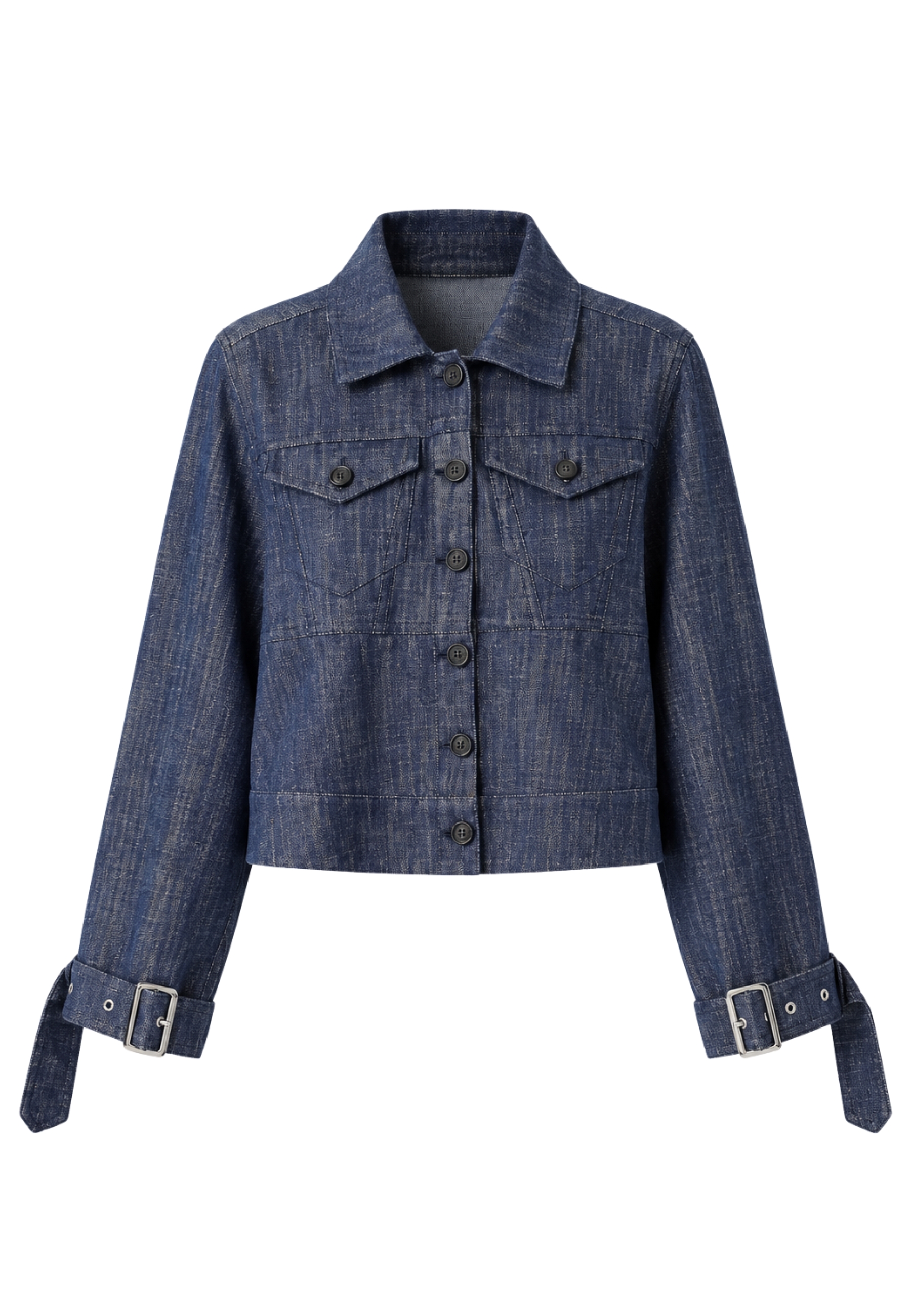 meimeij Jeansjacke mit Schnallen Meimeij, blue