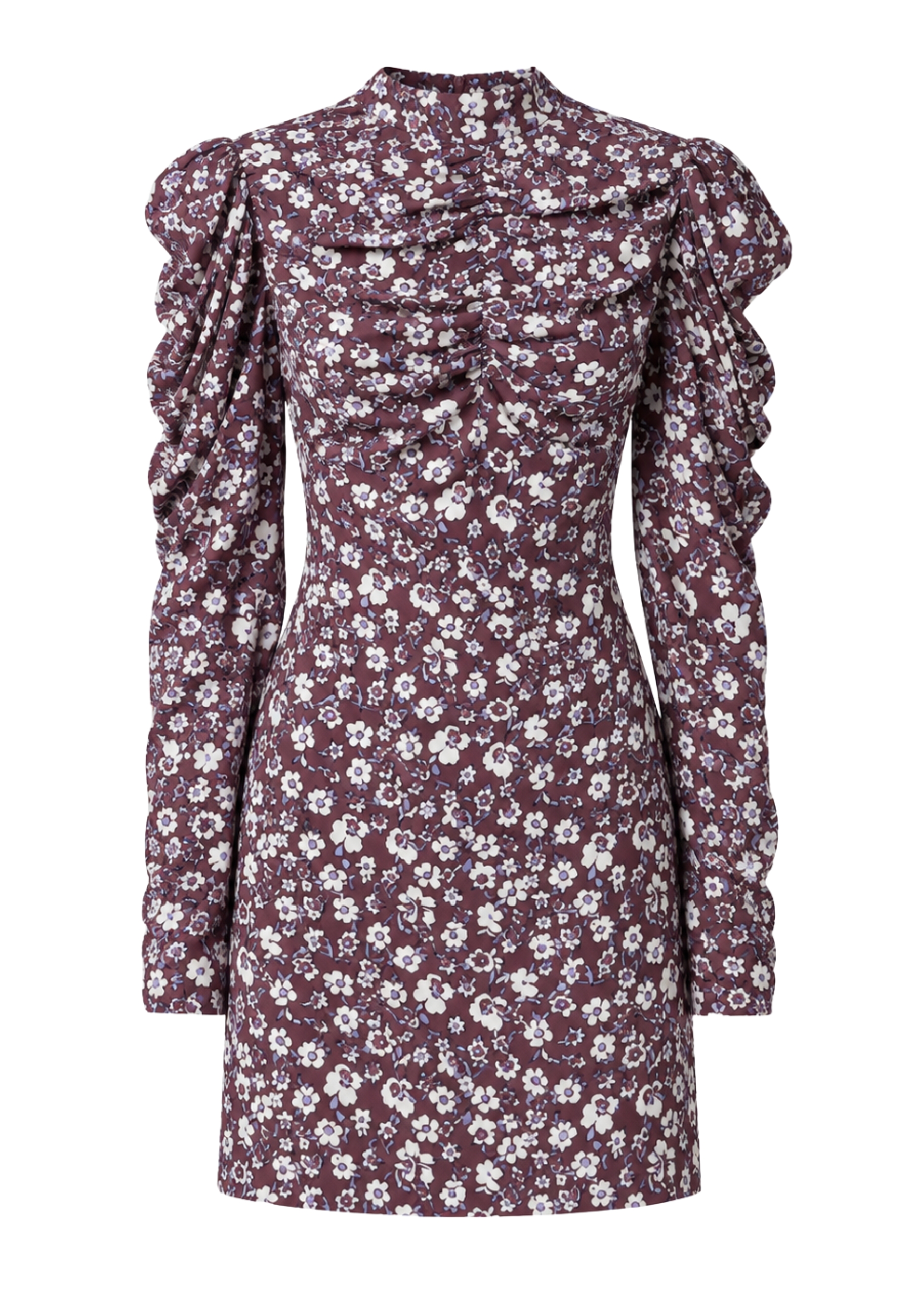mar-de-margaritas Kurzes Kleid mit Armeln Mar De Margaritas, burgundy
