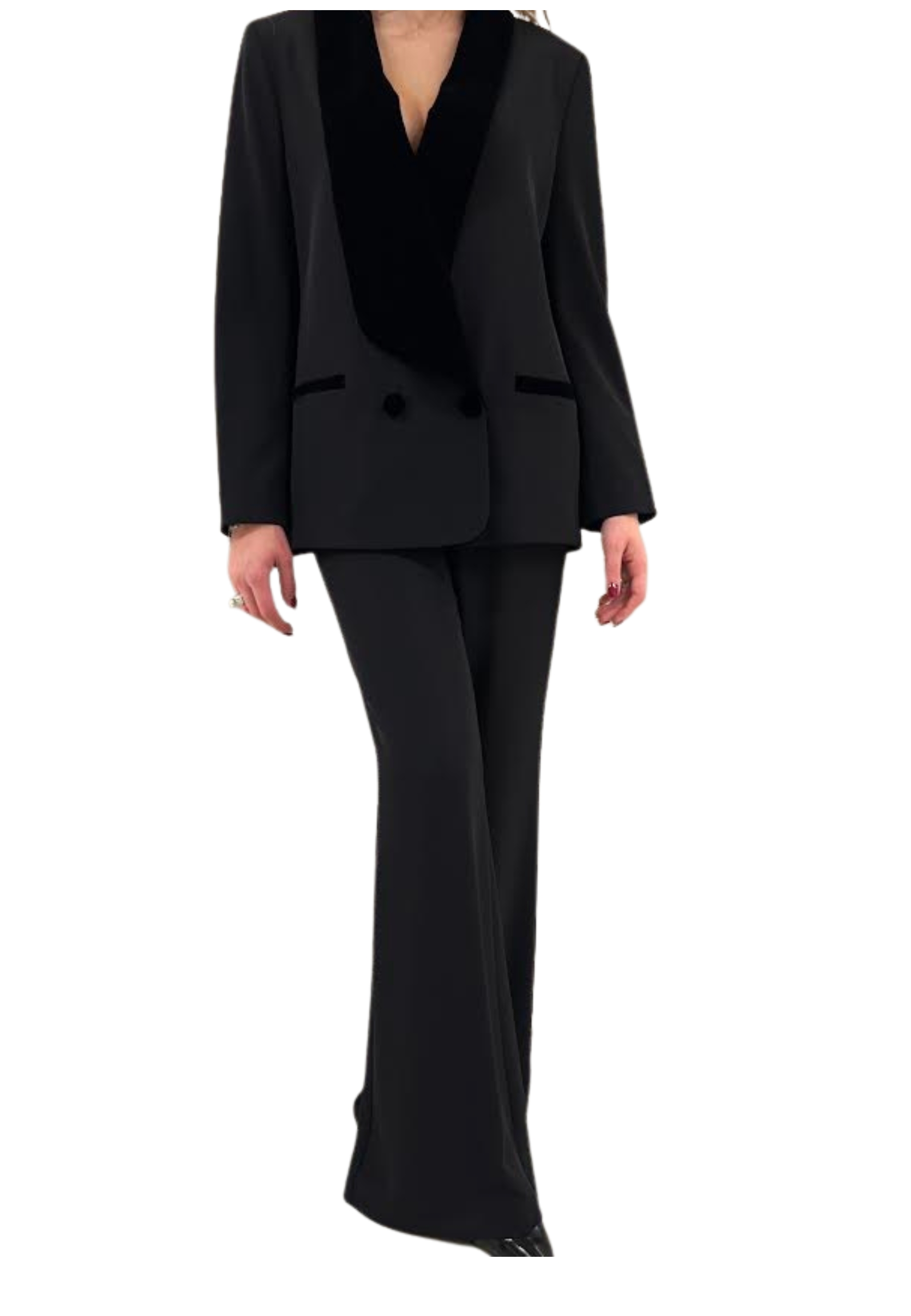 Tailleur Woman Dixie revers in velvet