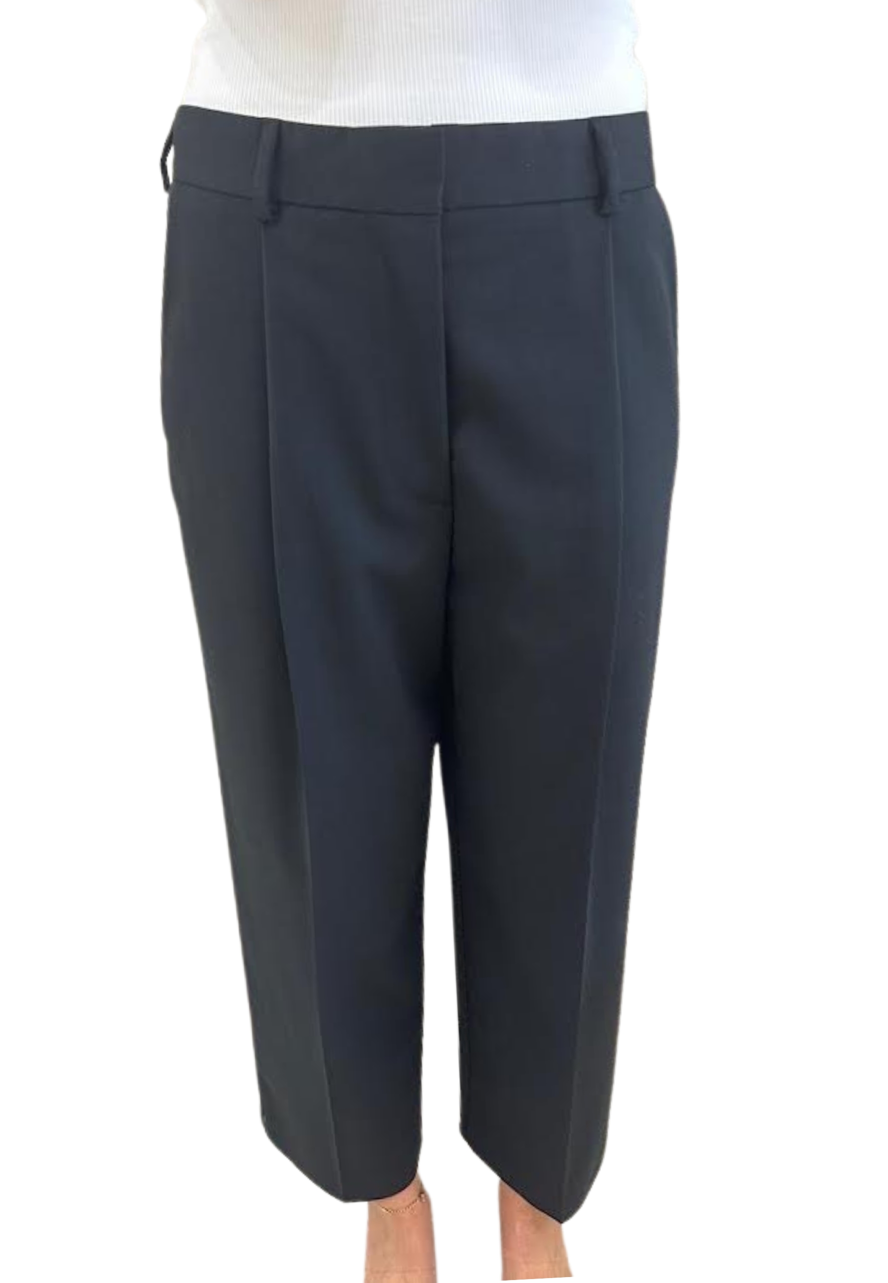 The M Women's Trousers  Straight Line In Black