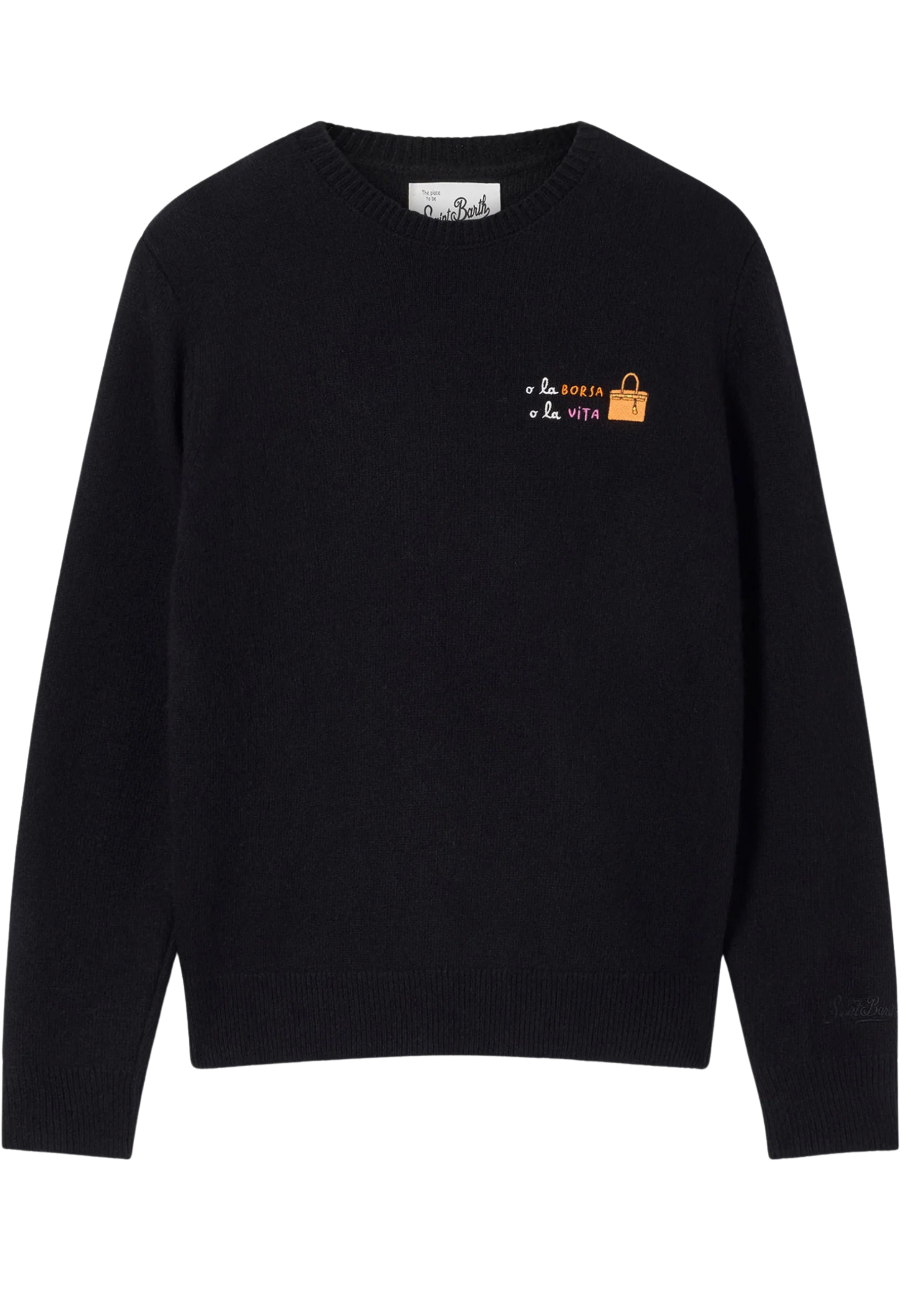 maglia SAINT BARTH con scritta ricamata 