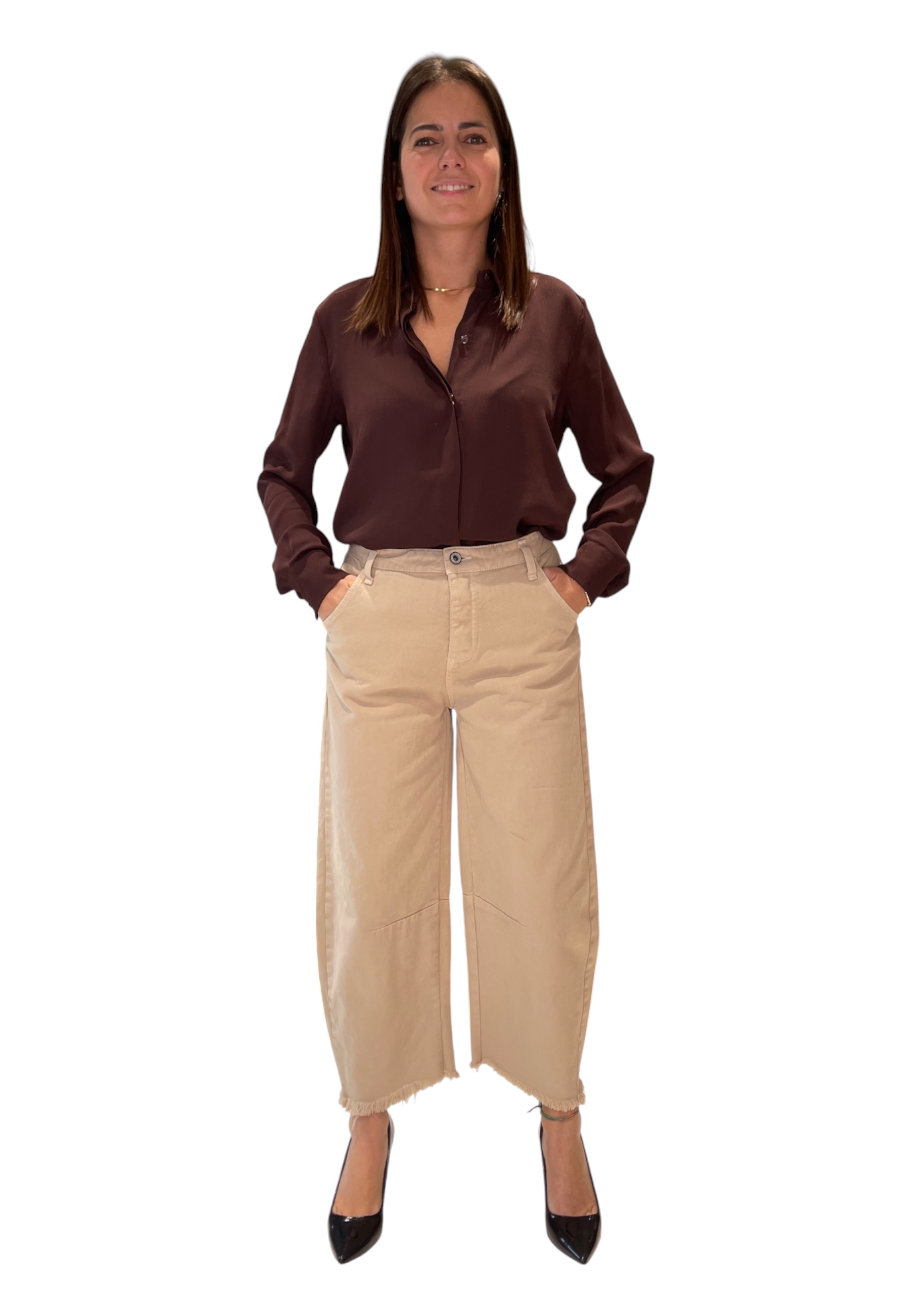 Women's wide trousers with parade edge Please