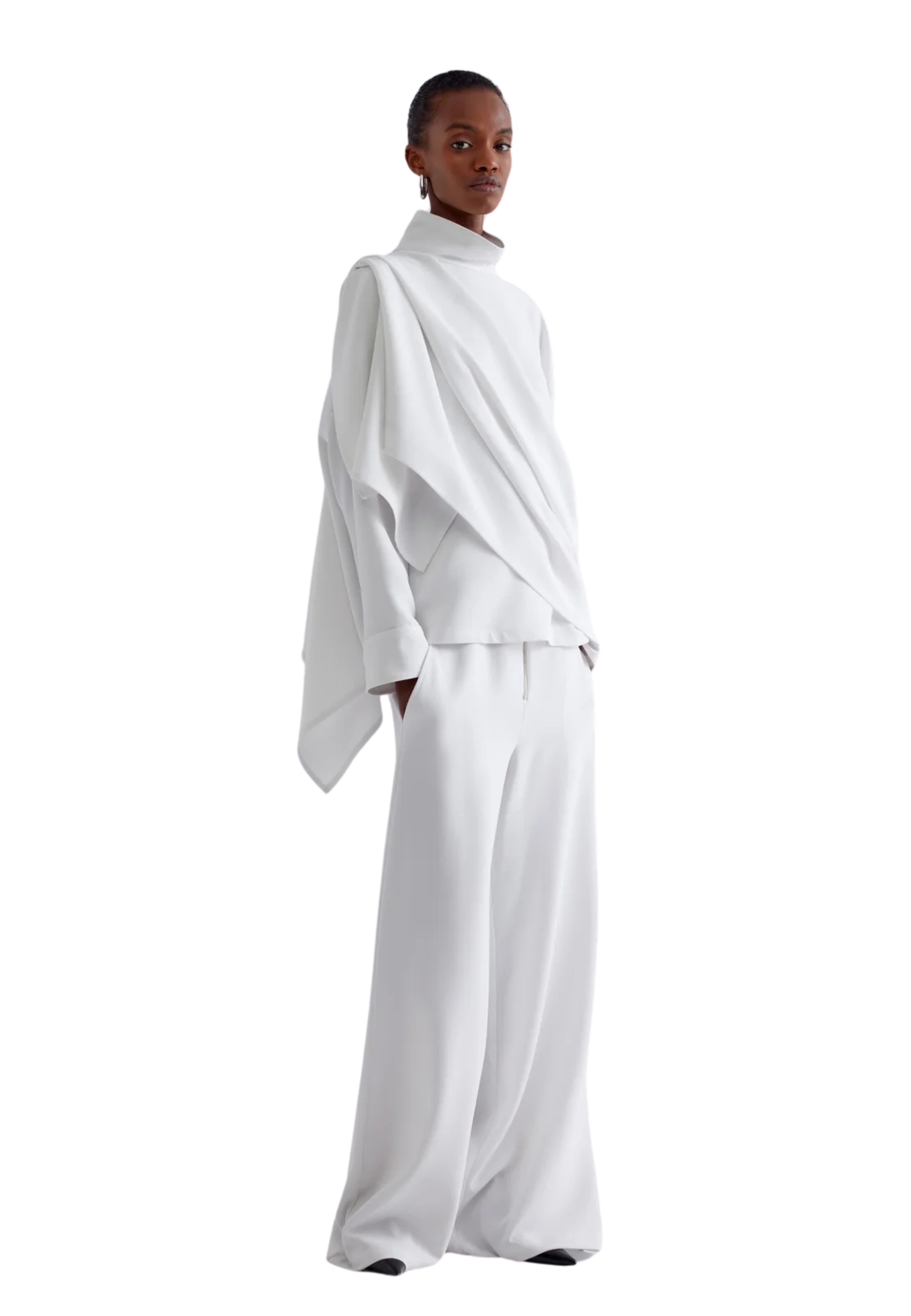 Erika Cavallini Pantalone Ariete Woman  Silver Zipper In White