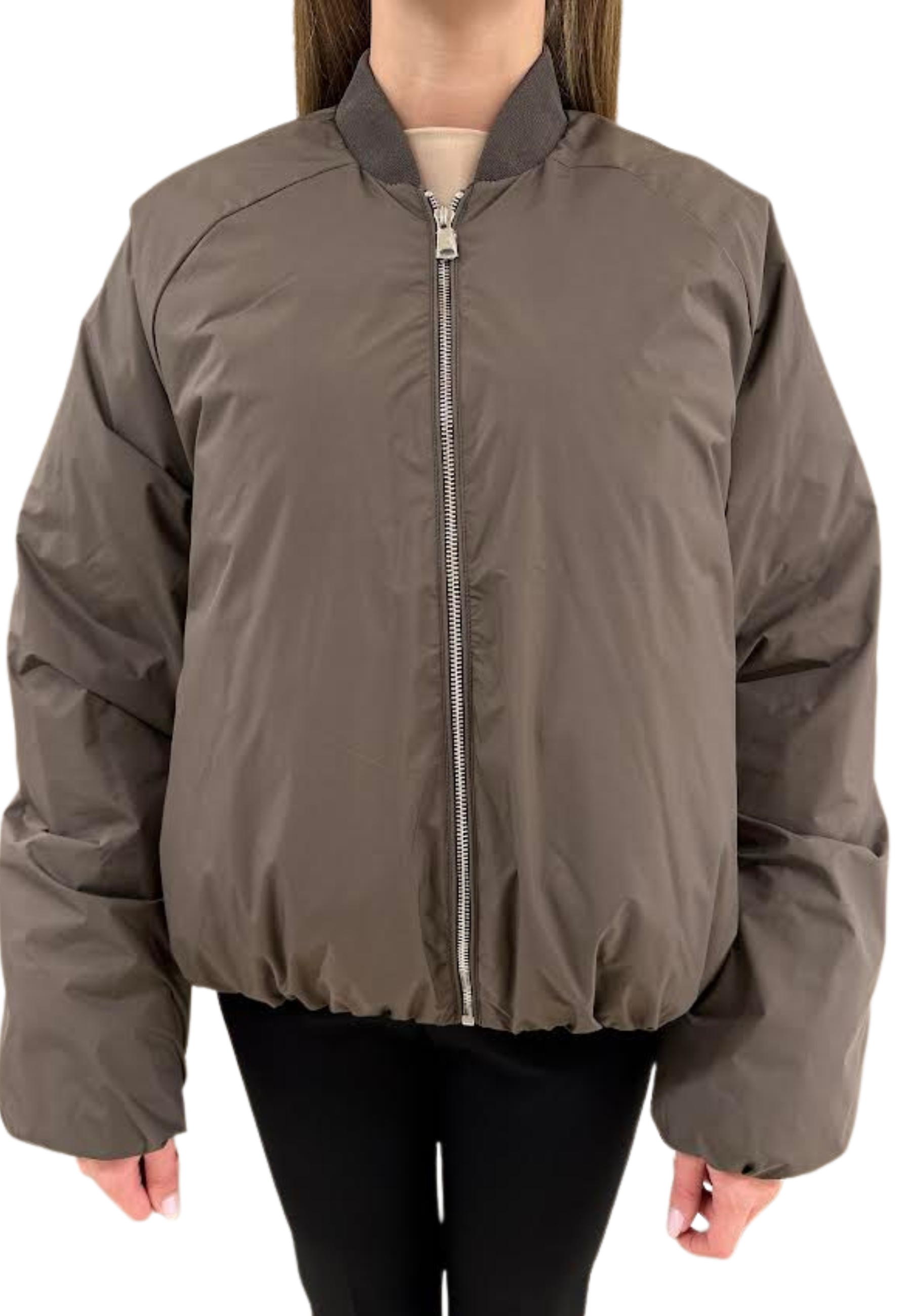 Erika Cavallini Bomber Cecilia Woman Short In Brown