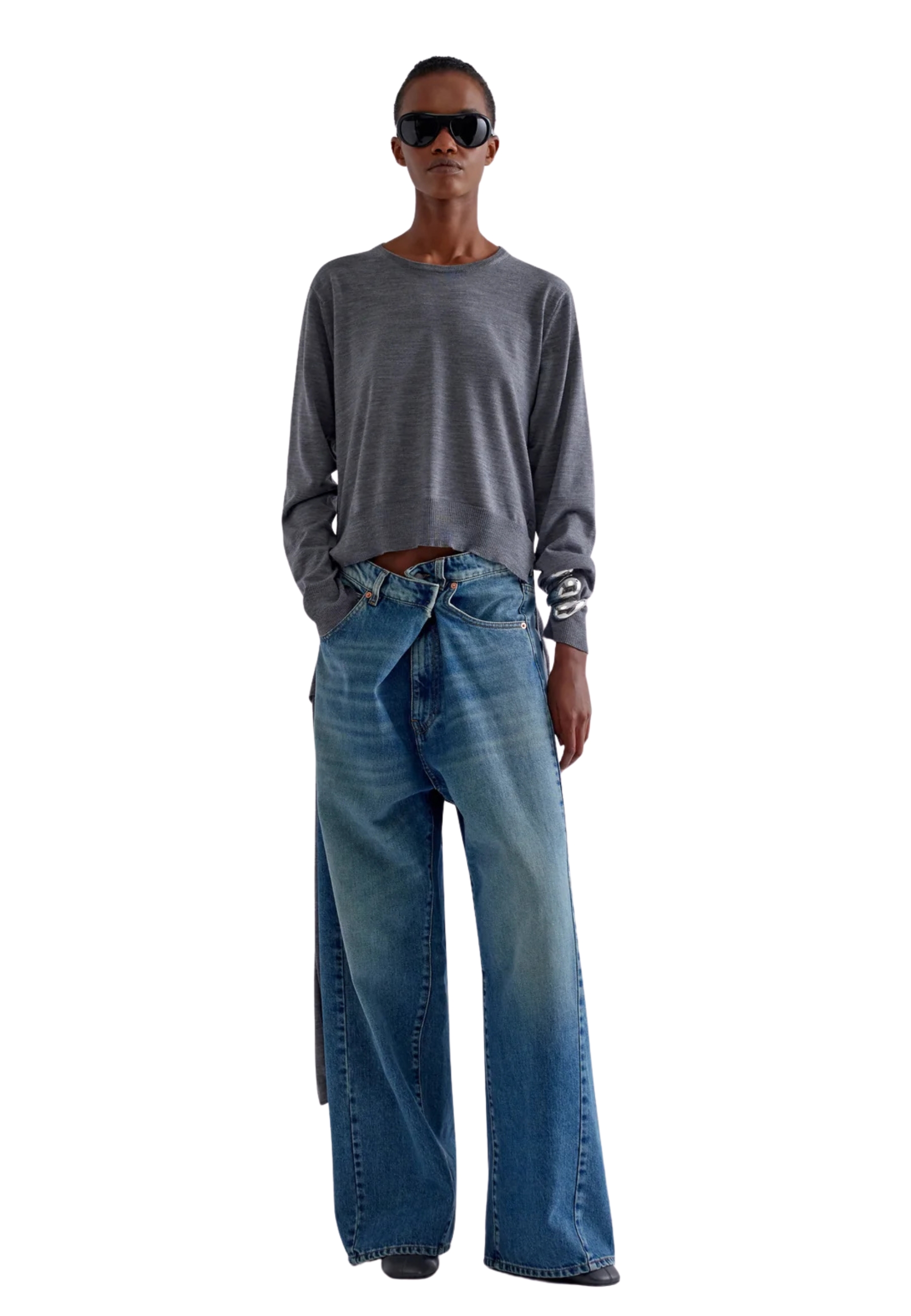 jeans abrasion Woman Erika Cavallini Low life