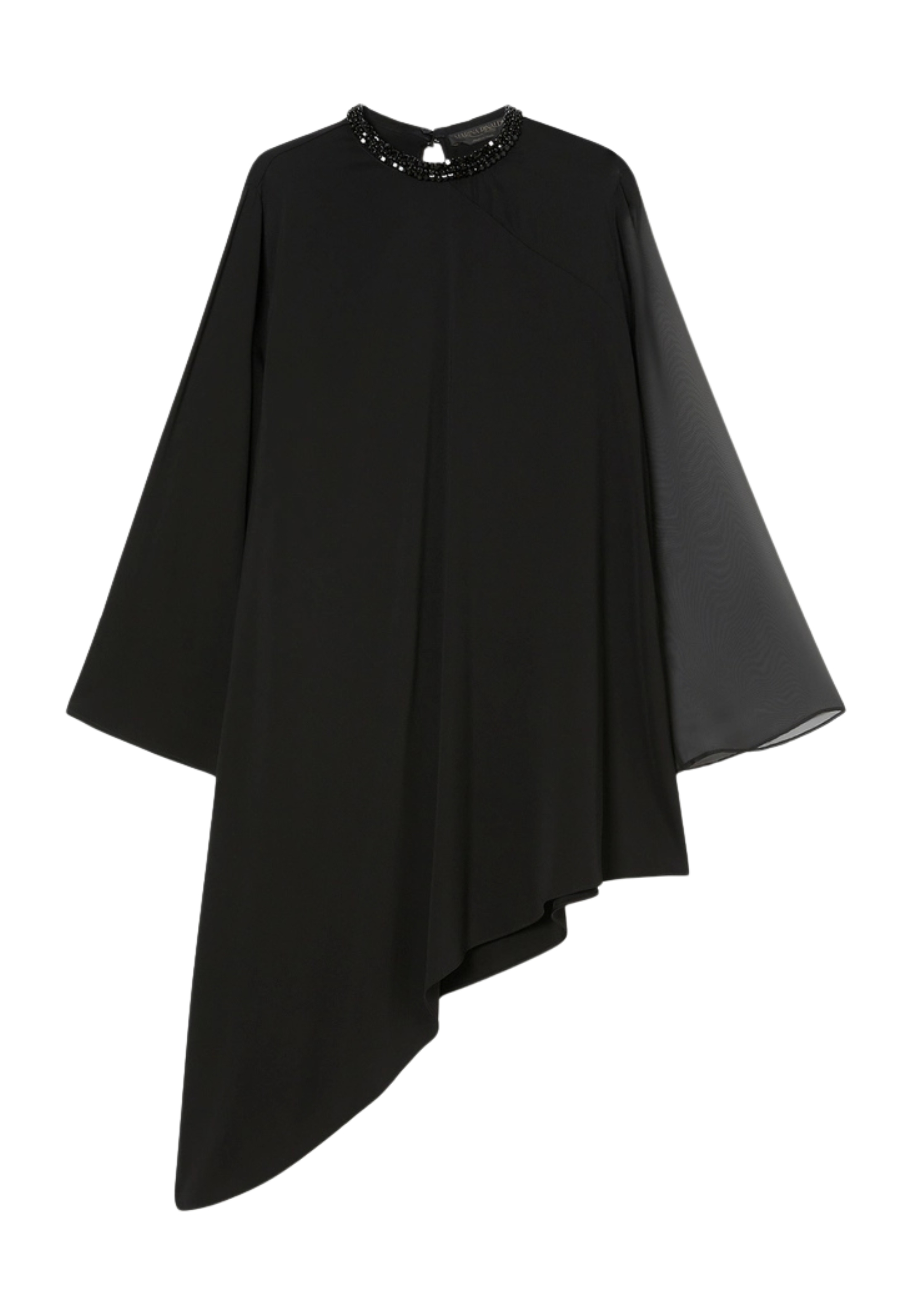 Marina Rinaldi Pouch In Cady Woman  With Embroidery In Black