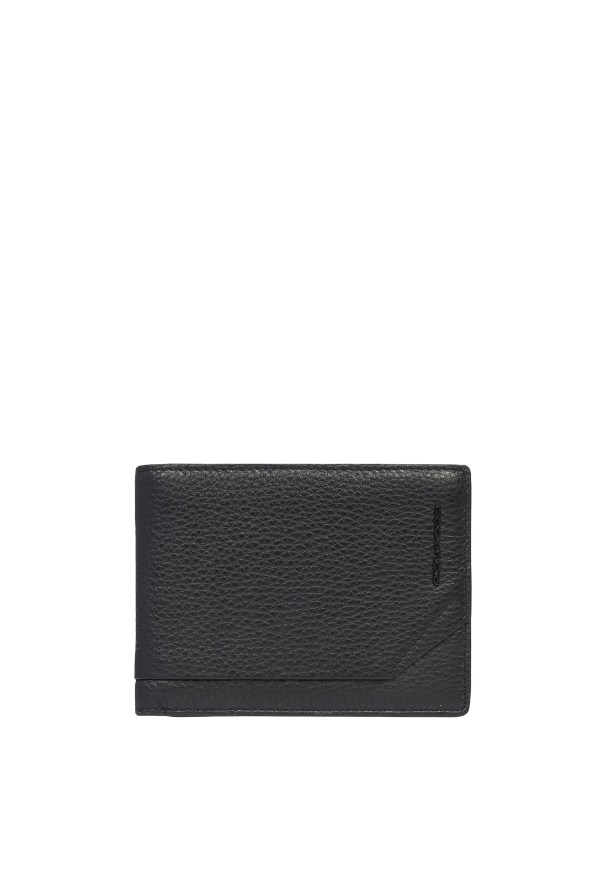 Piquadro Wallet Man  Pu257s135r-n Black In Black
