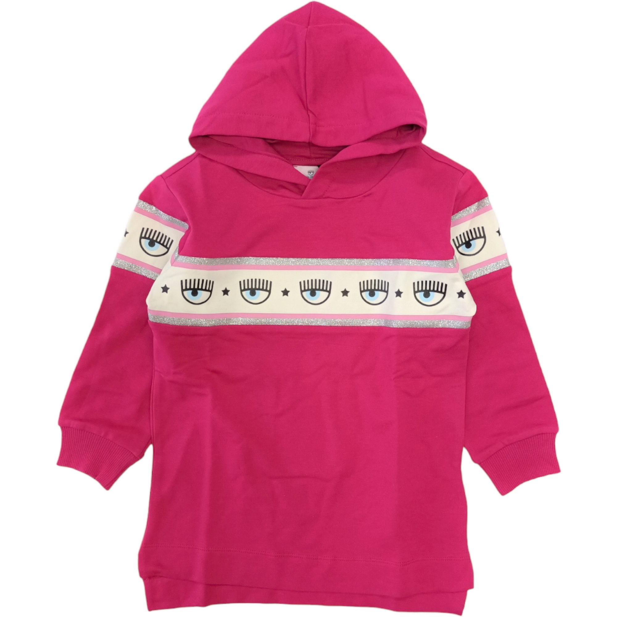 Chiara Ferragni - Dress Sweatshirt 098f Fuxia C/cappuccio Maxilogomania 59b900 2010