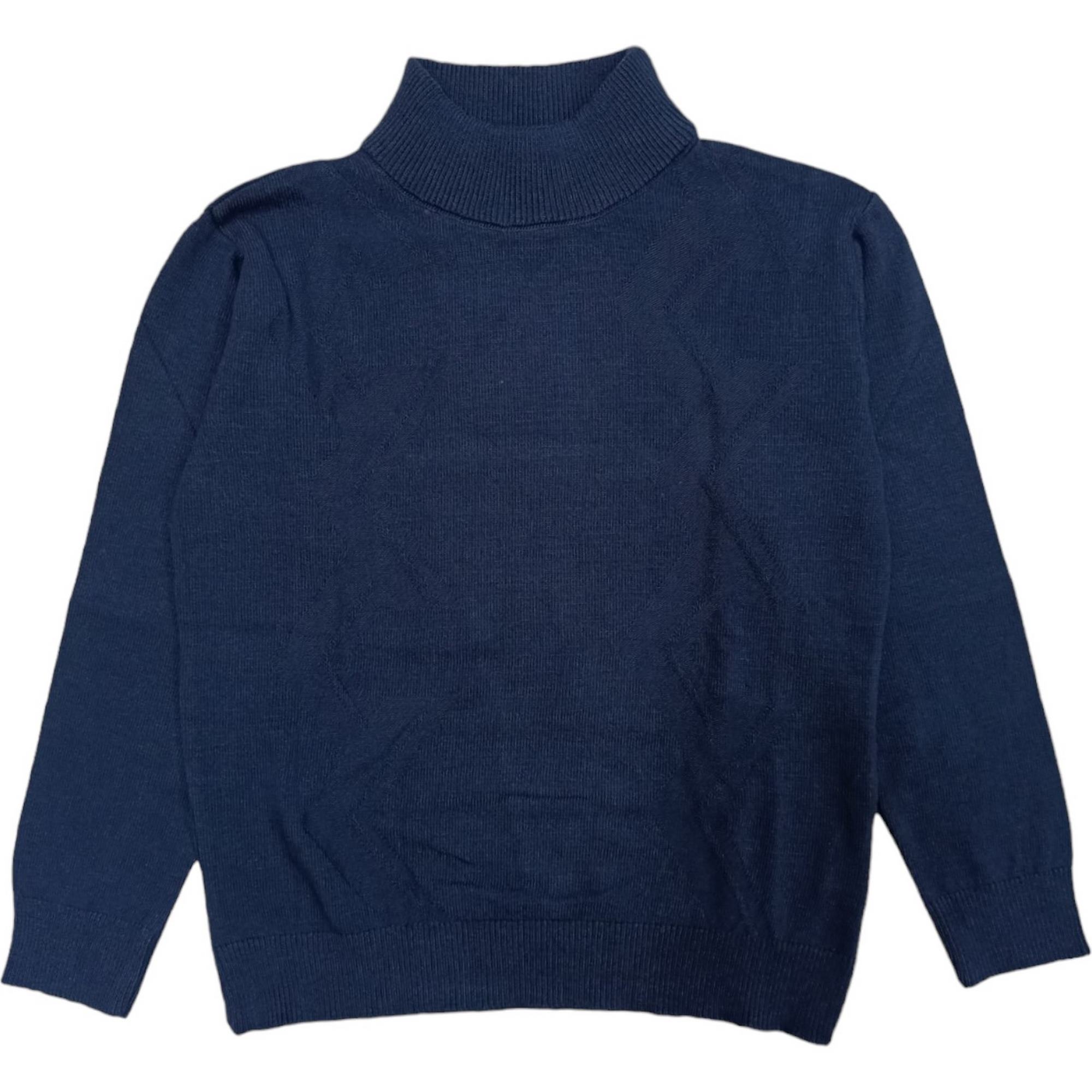 Emanuel Pris - Emg7042b Blue/blue Lupetto Sweater In Blue