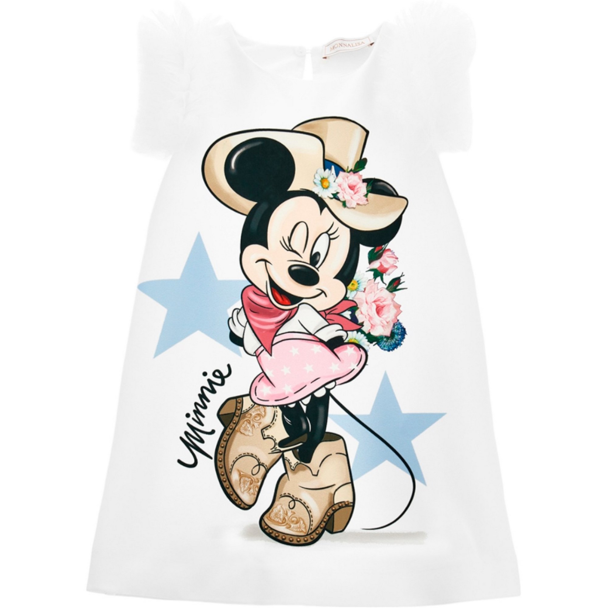 Monnalisa X Disney Minnie Mouse-print Dress