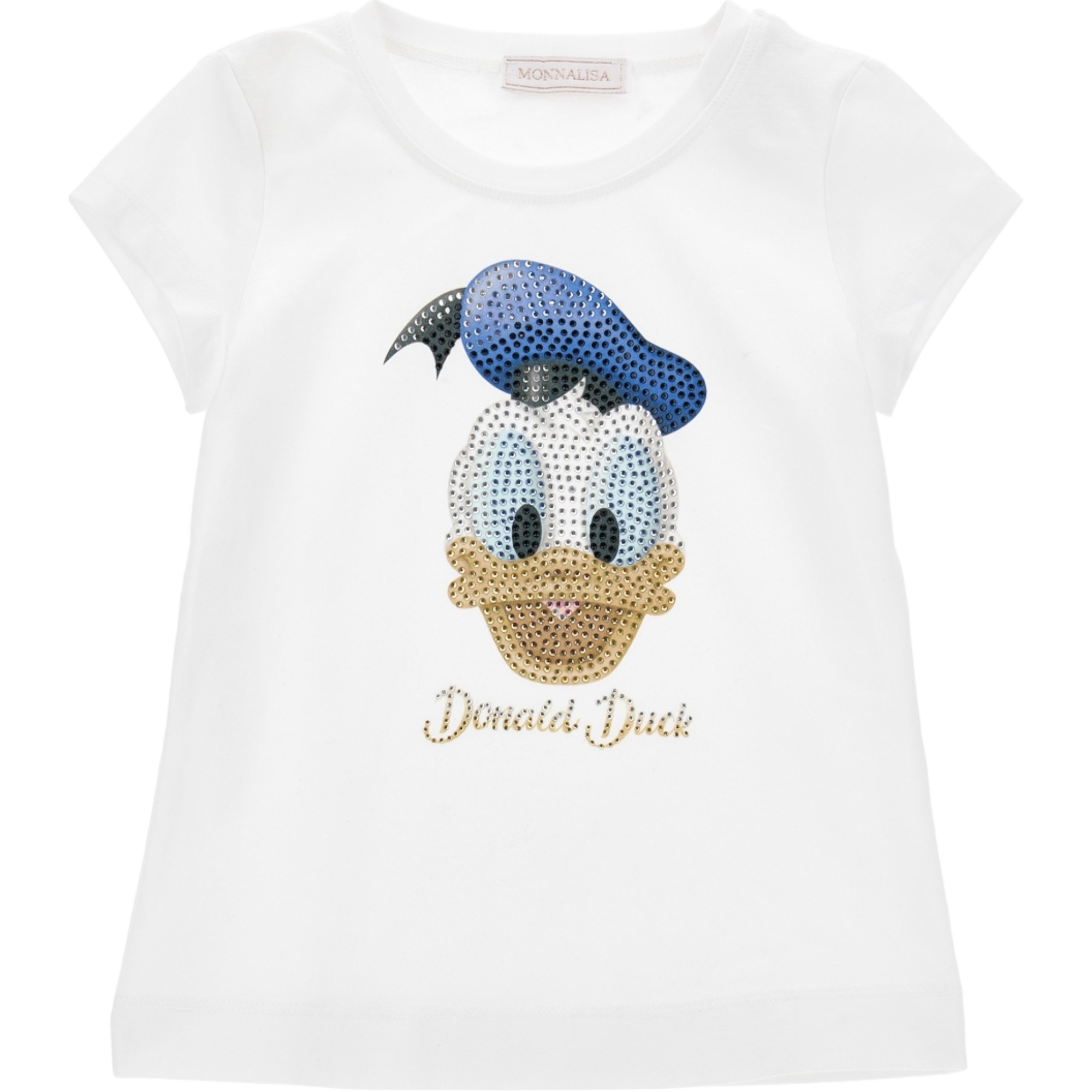 Monnalisa - T-shirt Bianca Donald Duck 19C609 3011