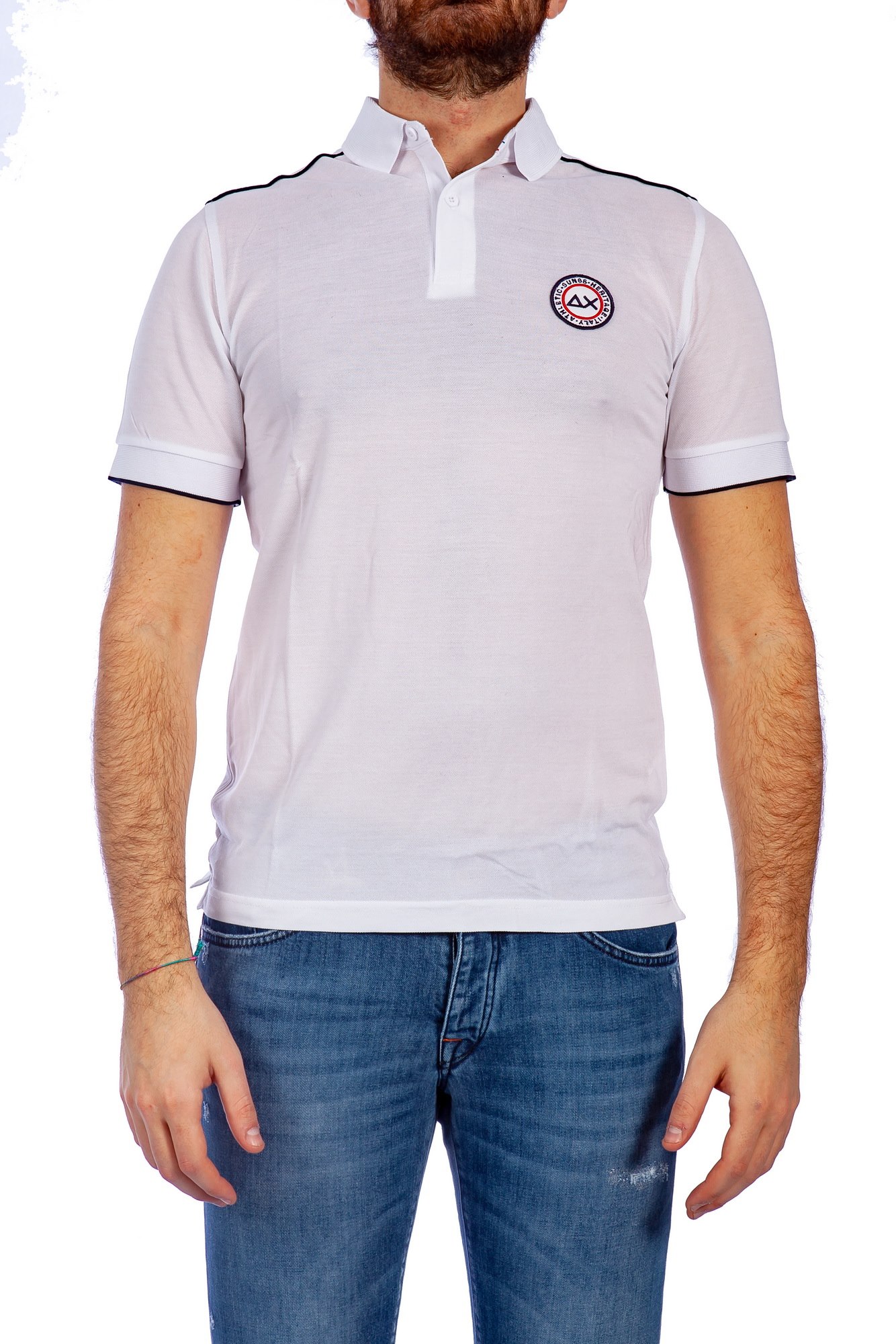 Sun68 - Polo Piping On the shoulder A19115 01 B