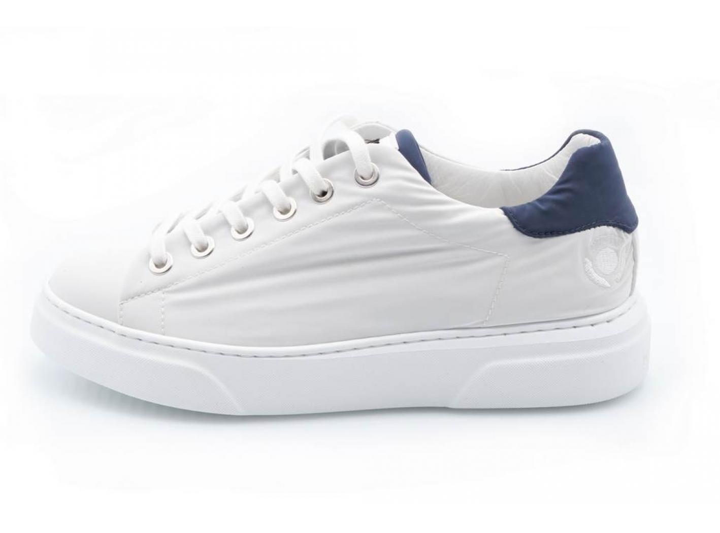 Noova - White Technical Fabric Shoe BAST 1000 BIA Blue Insert