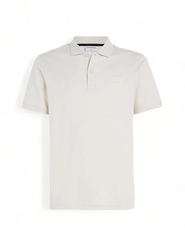 Calvin Klein Cotton Polo Shirt In Neutral