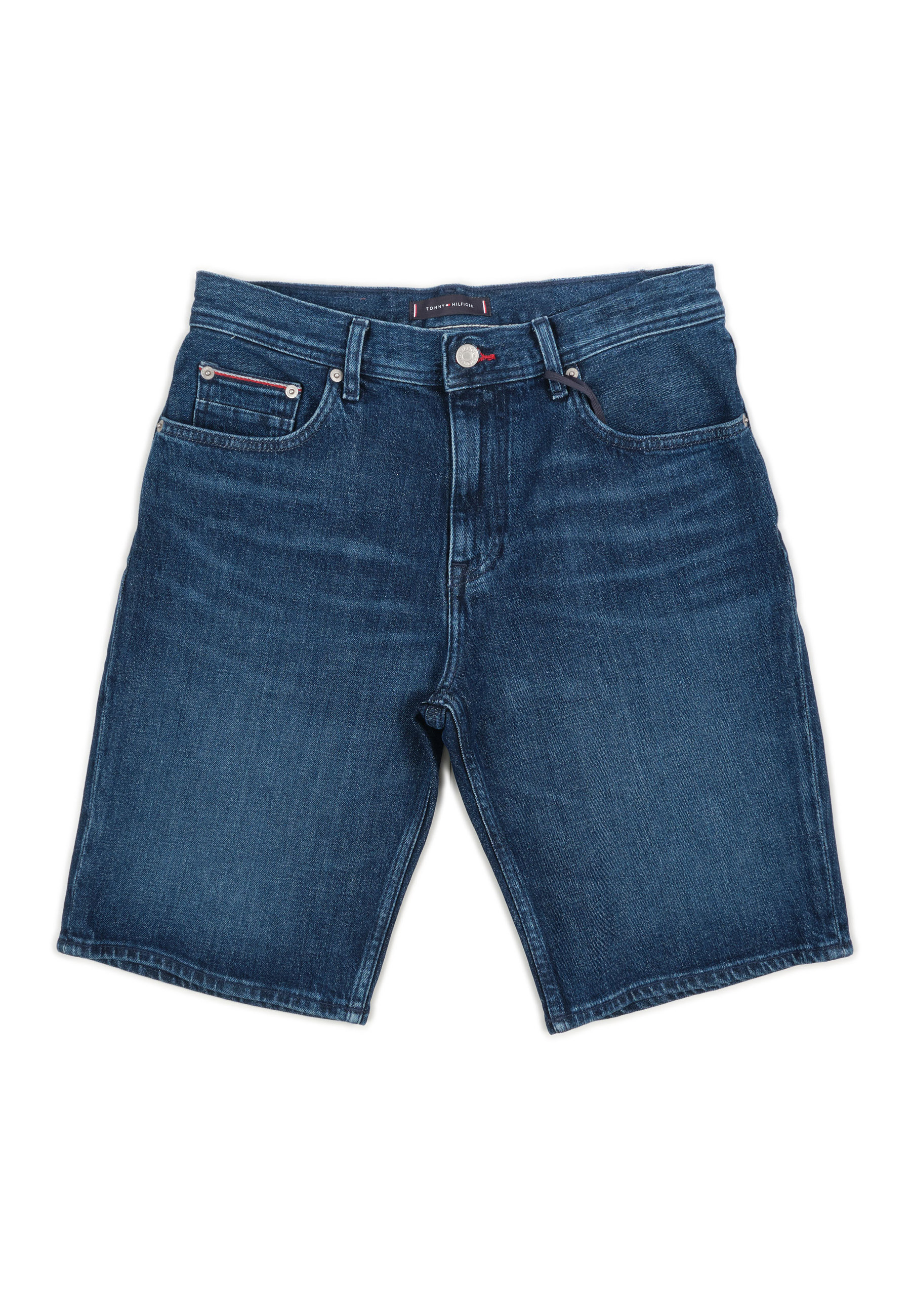 Tommy Hilfiger Denim Shorts With Belt Loops In Blue