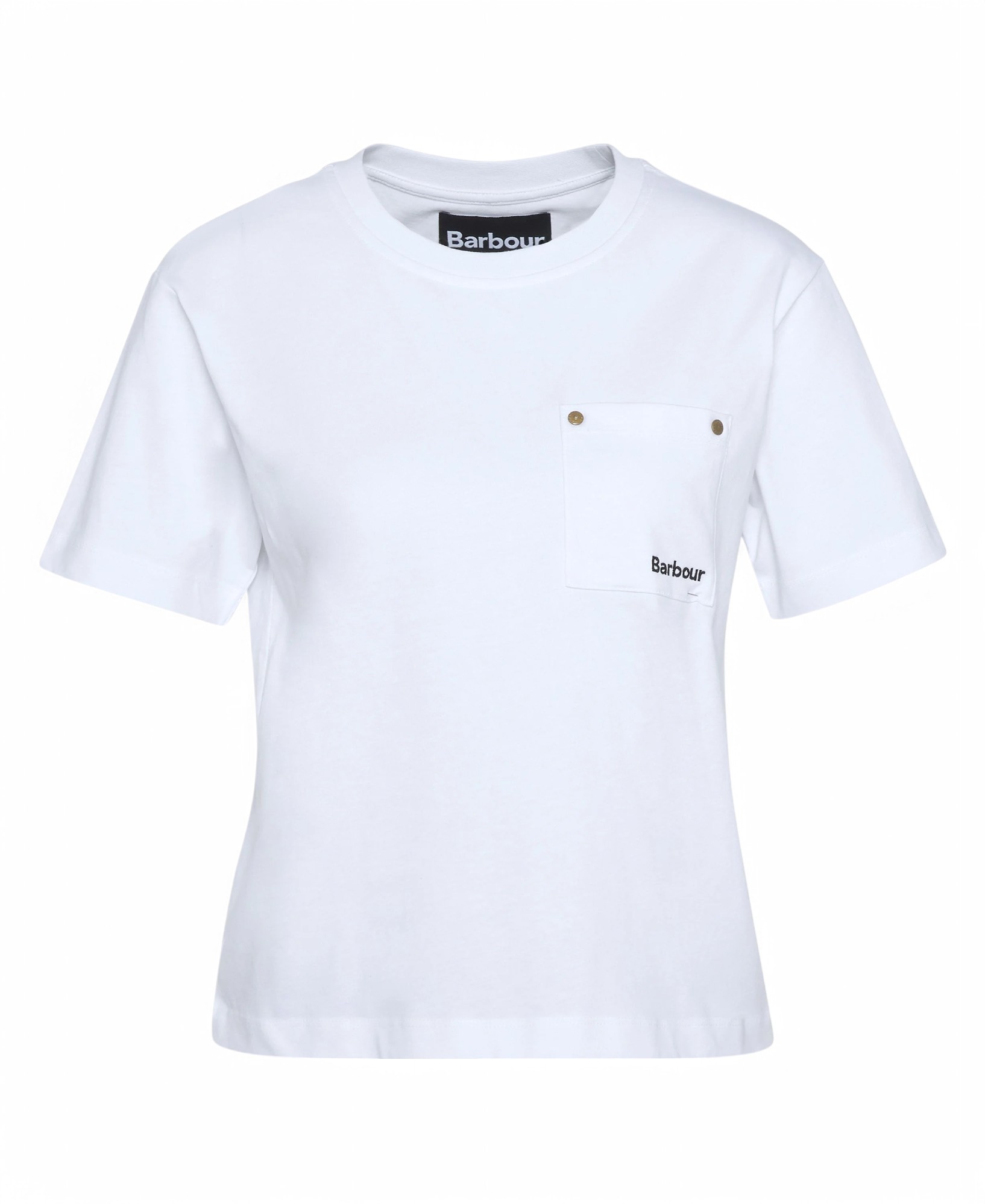 Barbour Logo Pocket Short Sleeve T-shirt In White