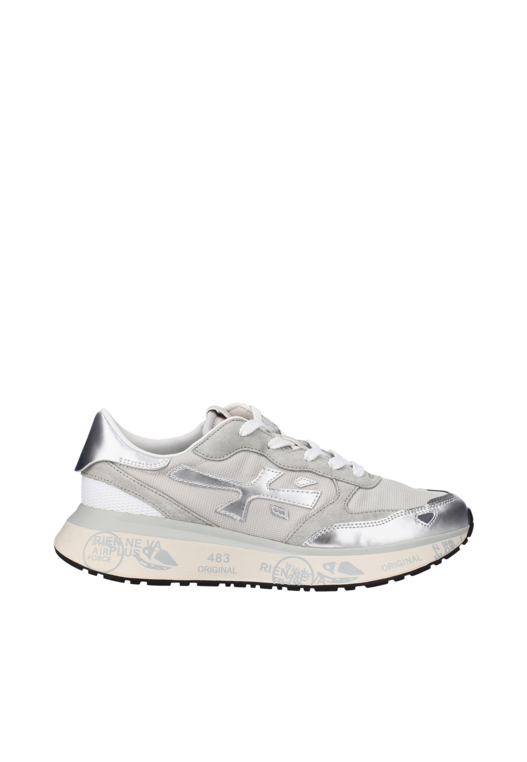 Premiata Lace-up Chunky Sneakers In Silver